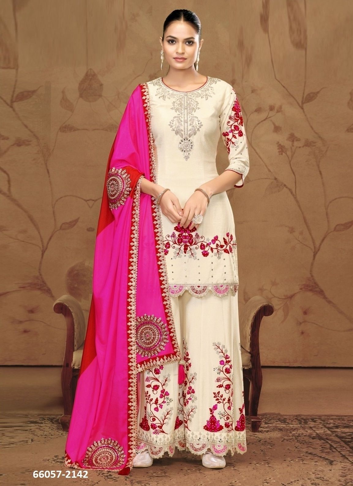 HAZARI PHOOL - Catalog # 66057 (Set of 2 Readymade Salwar Suits) HAZARI PHOOL - Catalog # 66057 (Set of 2 Readymade Salwar Suits)