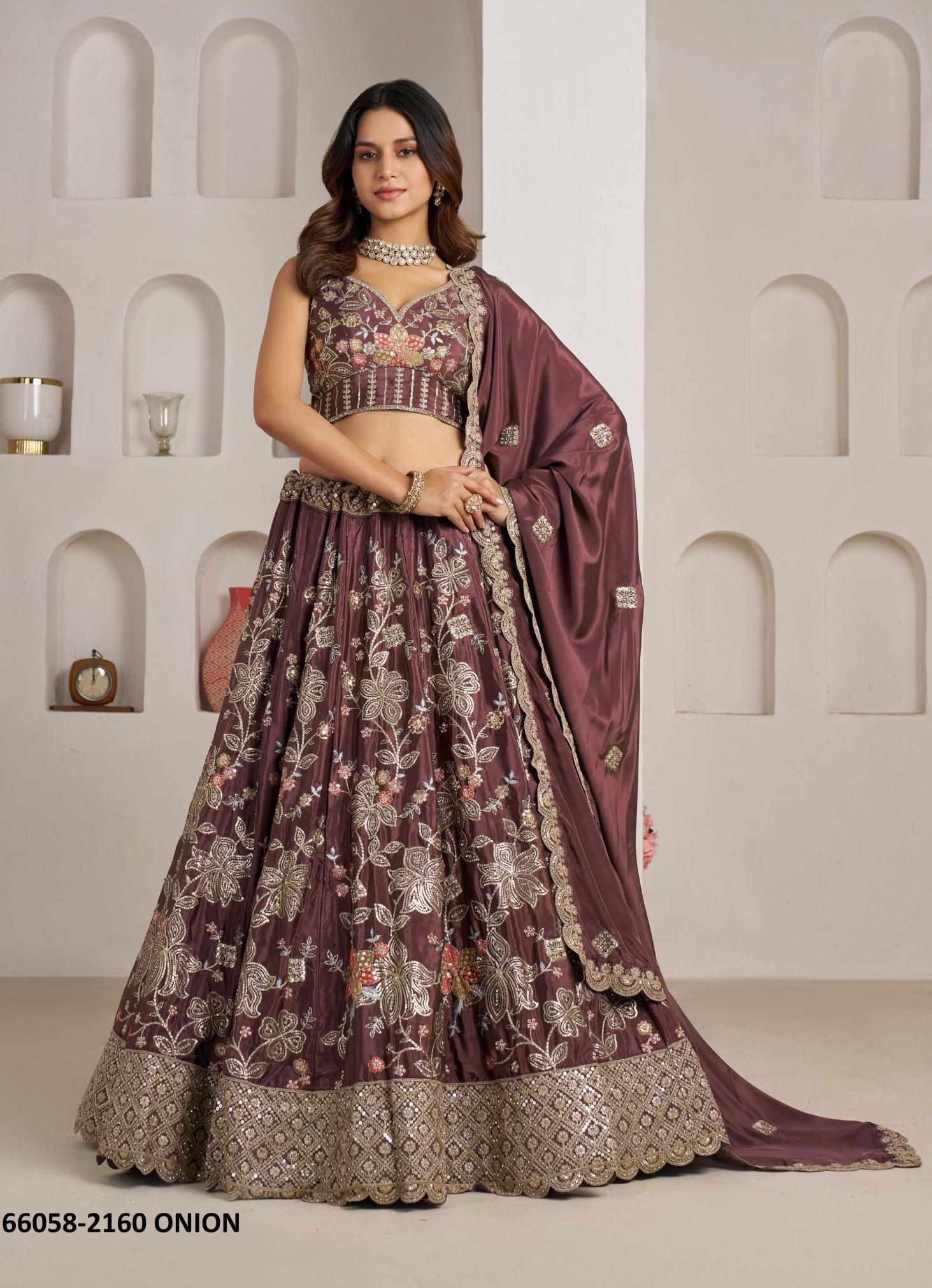 SERIES 2160 - Catalog # 66058 (Set of 4 Semi-Stitched Lehengas) SERIES 2160 - Catalog # 66058 (Set of 4 Semi-Stitched Lehengas)