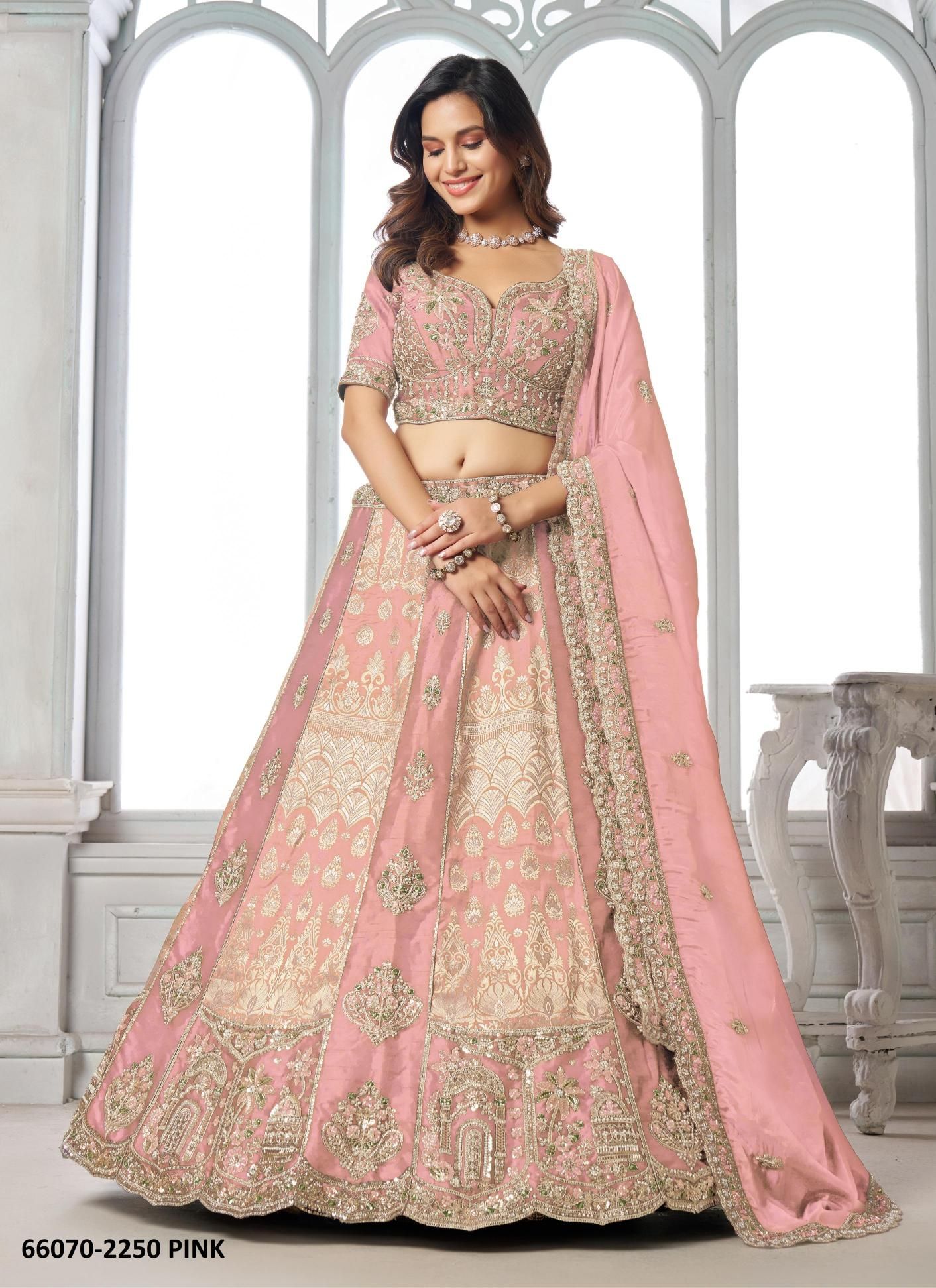 SERIES 2250 - Catalog # 66070 (Set of 3 Semi-Stitched Lehengas) SERIES 2250 - Catalog # 66070 (Set of 3 Semi-Stitched Lehengas)