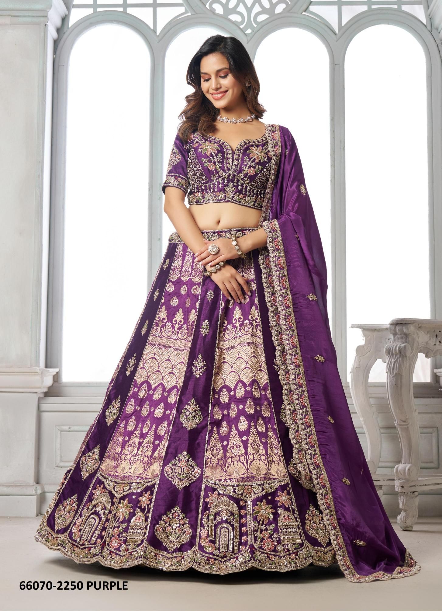 SERIES 2250 - Catalog # 66070 (Set of 3 Semi-Stitched Lehengas) SERIES 2250 - Catalog # 66070 (Set of 3 Semi-Stitched Lehengas)