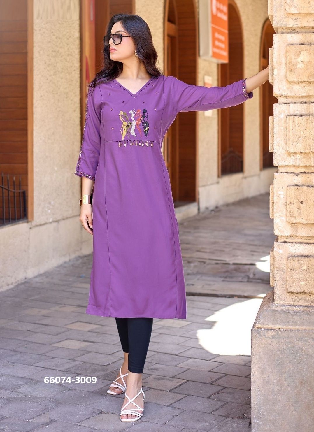 YASHVI 2 - Catalog # 66074 (Set of 6 Readymade Women's Kurtis / Tops)