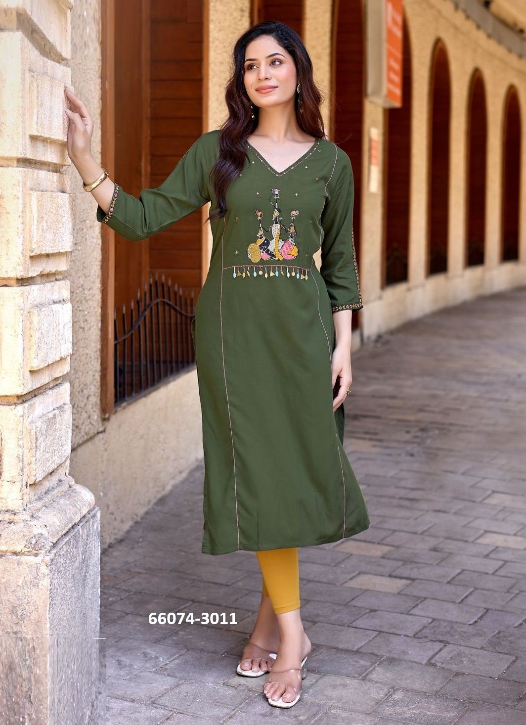 YASHVI 2 - Catalog # 66074 (Set of 6 Readymade Women's Kurtis / Tops)