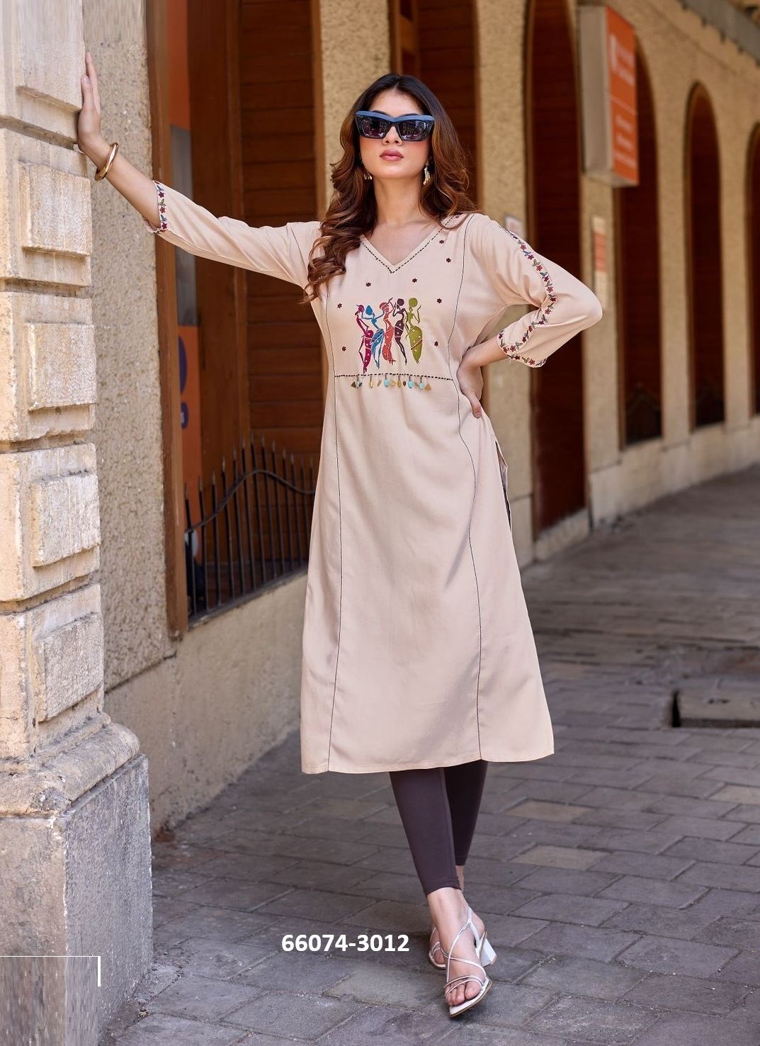 YASHVI 2 - Catalog # 66074 (Set of 6 Readymade Women's Kurtis / Tops)