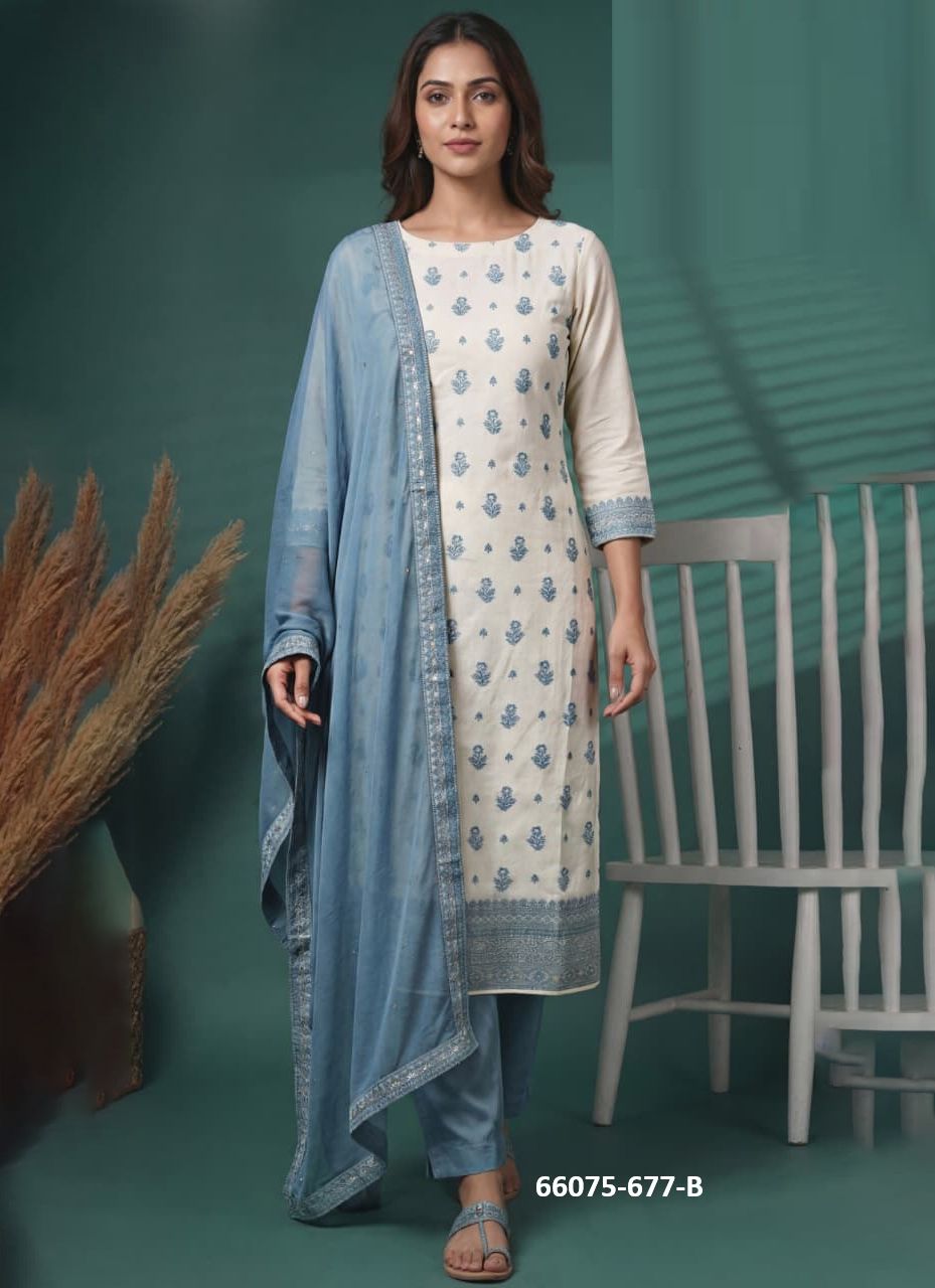 CHHAVI 3 - Catalog # 66075 (Set of 4 Readymade Salwar Suits) CHHAVI 3 - Catalog # 66075 (Set of 4 Readymade Salwar Suits)