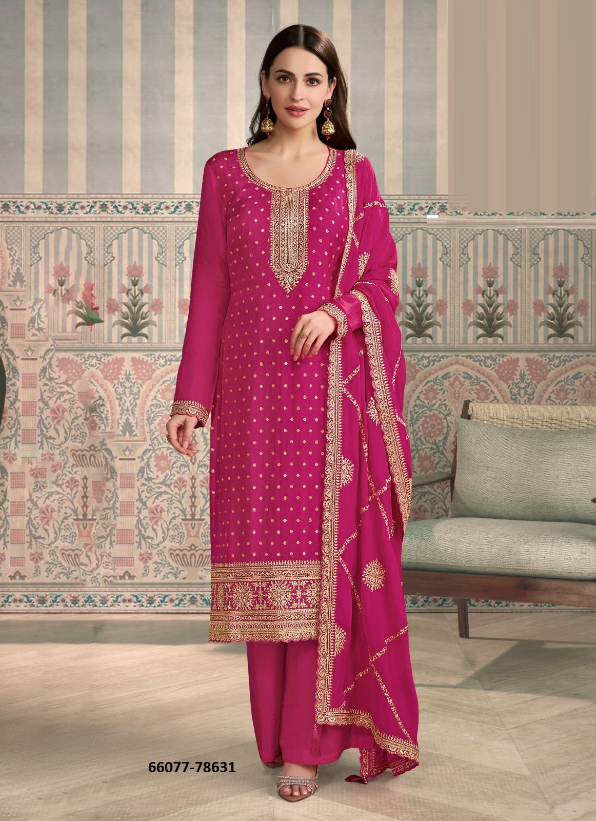 JASLEEN COLOR PLUS - Catalog # 66077 (Set of 4 Readymade Salwar Suits) JASLEEN COLOR PLUS - Catalog # 66077 (Set of 4 Readymade Salwar Suits)