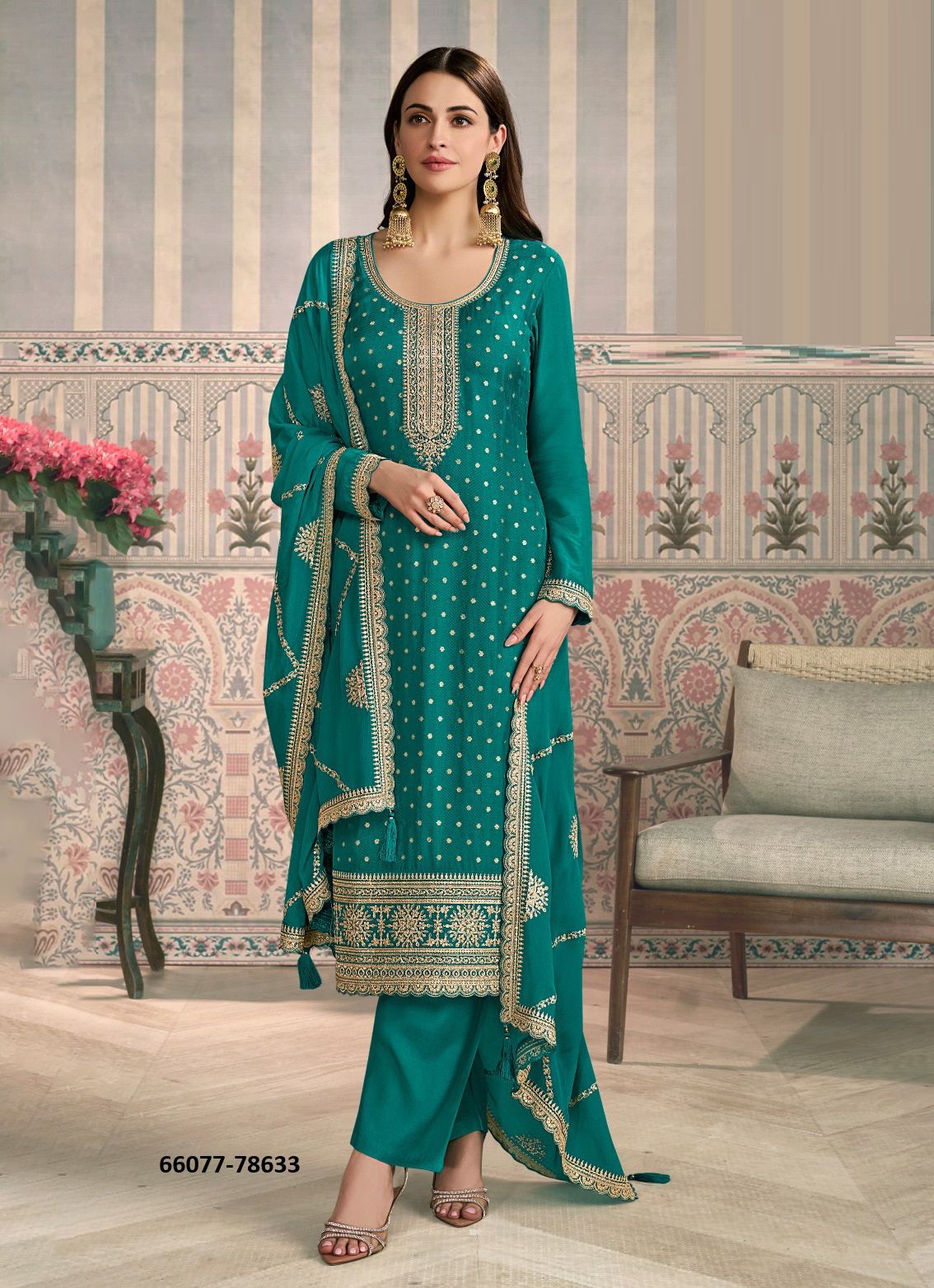 JASLEEN COLOR PLUS - Catalog # 66077 (Set of 4 Readymade Salwar Suits) JASLEEN COLOR PLUS - Catalog # 66077 (Set of 4 Readymade Salwar Suits)