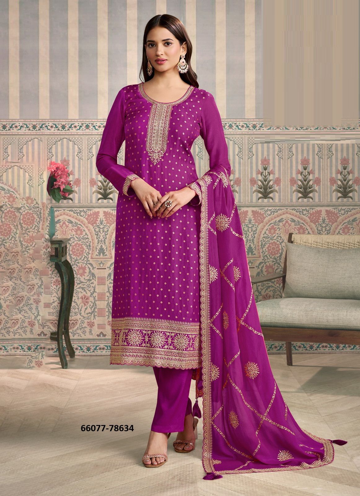 JASLEEN COLOR PLUS - Catalog # 66077 (Set of 4 Readymade Salwar Suits) JASLEEN COLOR PLUS - Catalog # 66077 (Set of 4 Readymade Salwar Suits)