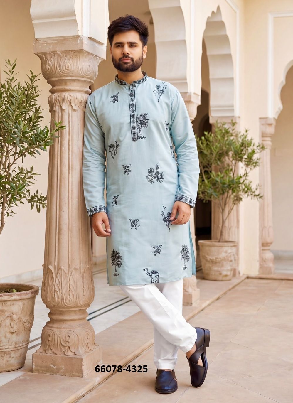 MANYAVAR - Catalog # 66078 (Set of 5 Men's Ethnic Wear) MANYAVAR - Catalog # 66078 (Set of 5 Men's Ethnic Wear)