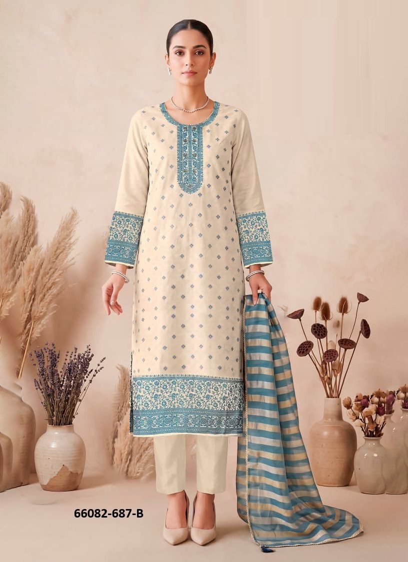 KANITA - Catalog # 66082 (Set of 4 Readymade Salwar Suits) KANITA - Catalog # 66082 (Set of 4 Readymade Salwar Suits)