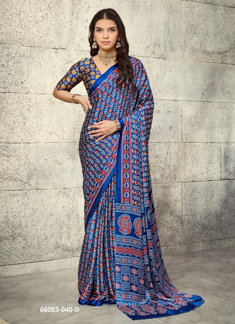 PURE AJRAKH 40 - Catalog # 66083 (Set of 6 Sarees) PURE AJRAKH 40 - Catalog # 66083 (Set of 6 Sarees)