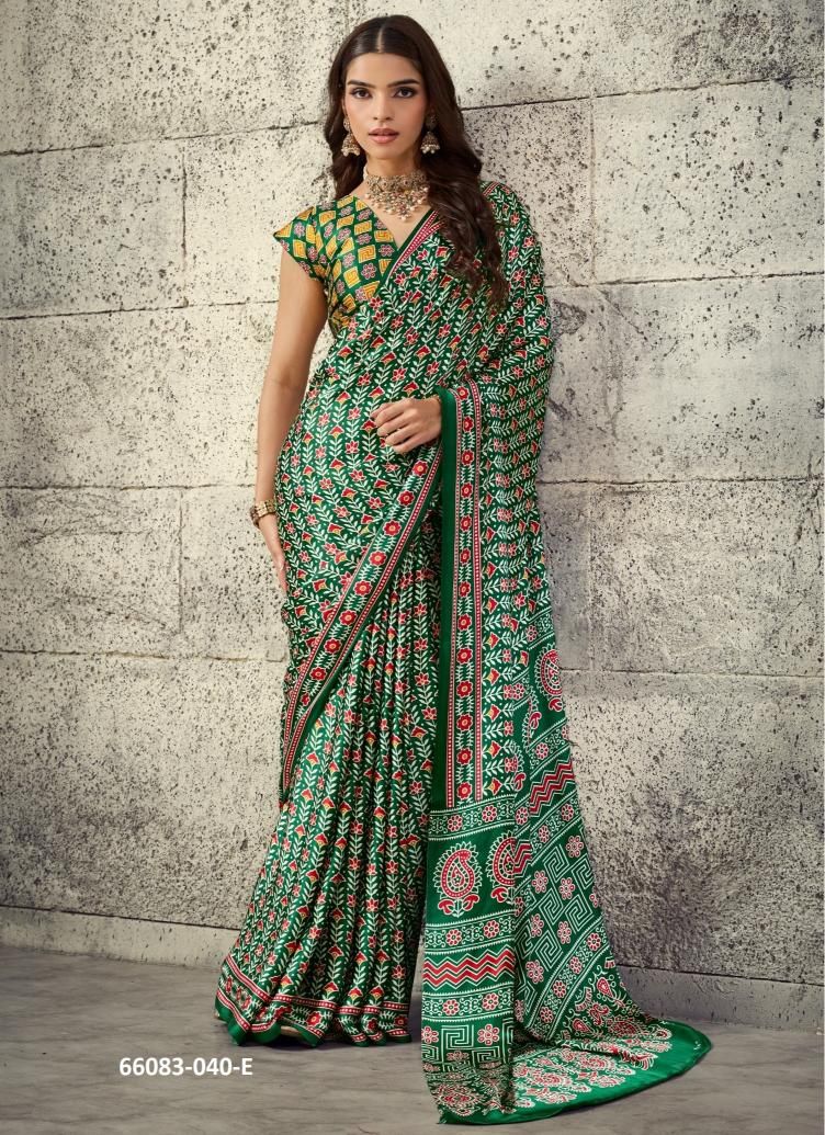 PURE AJRAKH 40 - Catalog # 66083 (Set of 6 Sarees) PURE AJRAKH 40 - Catalog # 66083 (Set of 6 Sarees)