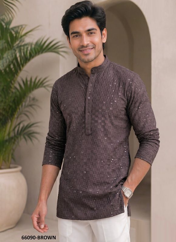 CHIKANKARI 2 - Catalog # 66090 (Set of 6 Men's Ethnic Wear) CHIKANKARI 2 - Catalog # 66090 (Set of 6 Men's Ethnic Wear)
