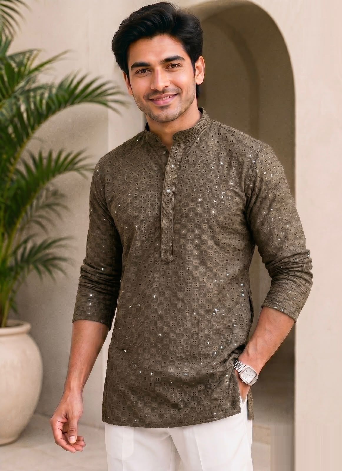 CHIKANKARI 2 - Catalog # 66090 (Set of 6 Men's Ethnic Wear) CHIKANKARI 2 - Catalog # 66090 (Set of 6 Men's Ethnic Wear)