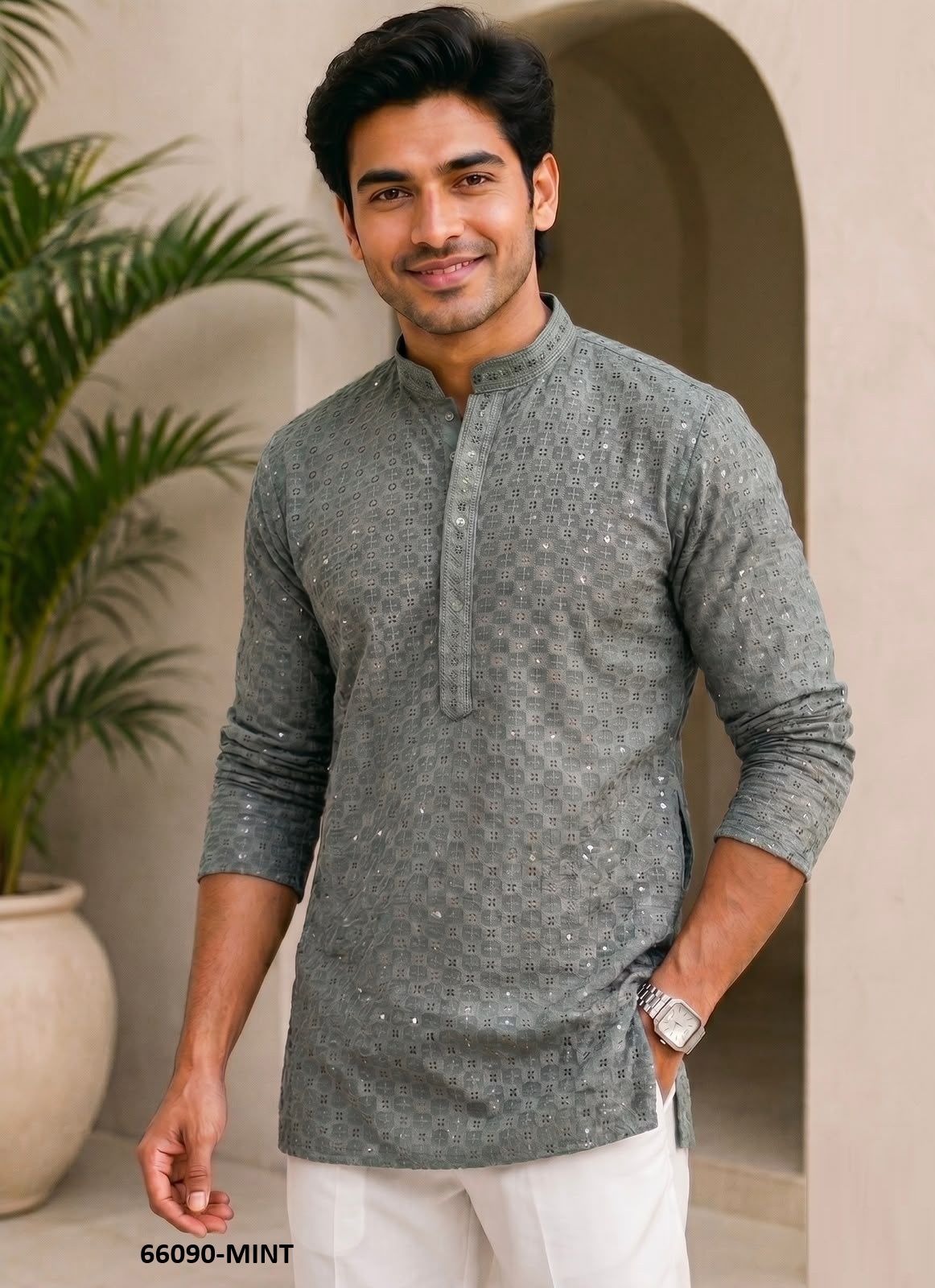 CHIKANKARI 2 - Catalog # 66090 (Set of 6 Men's Ethnic Wear) CHIKANKARI 2 - Catalog # 66090 (Set of 6 Men's Ethnic Wear)