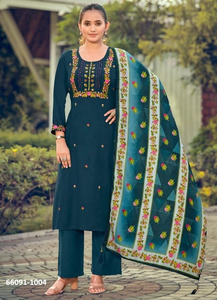 BAWREE - Catalog # 66091 (Set of 6 Readymade Salwar Suits)