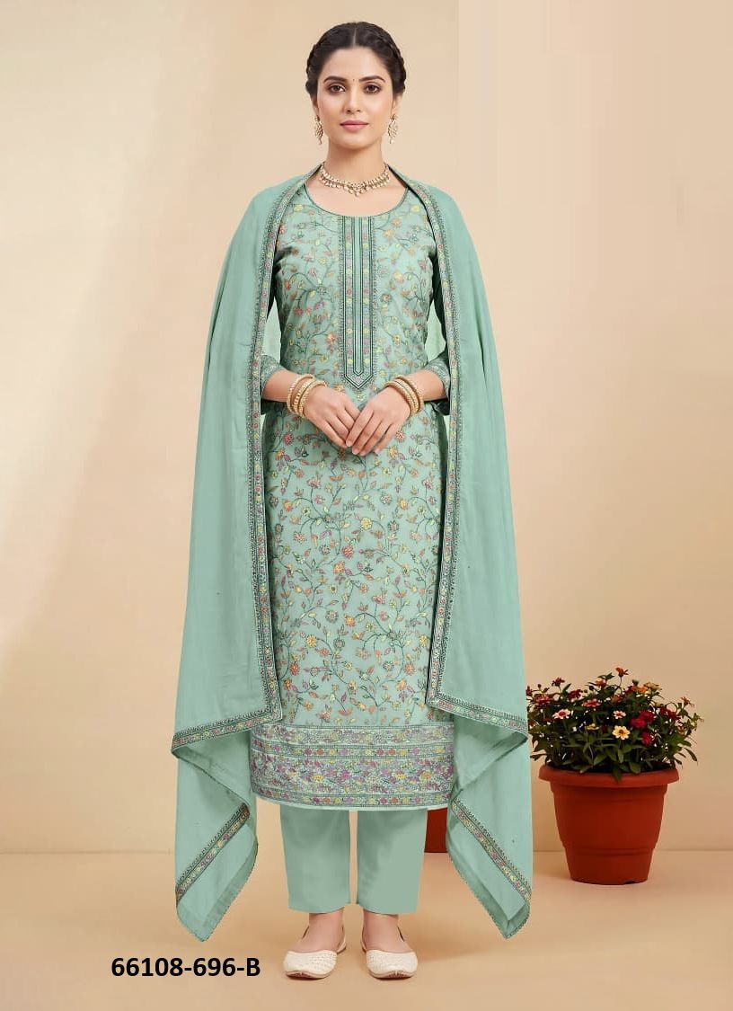 MEENISHA - Catalog # 66108 (Set of 4 Readymade Salwar Suits)