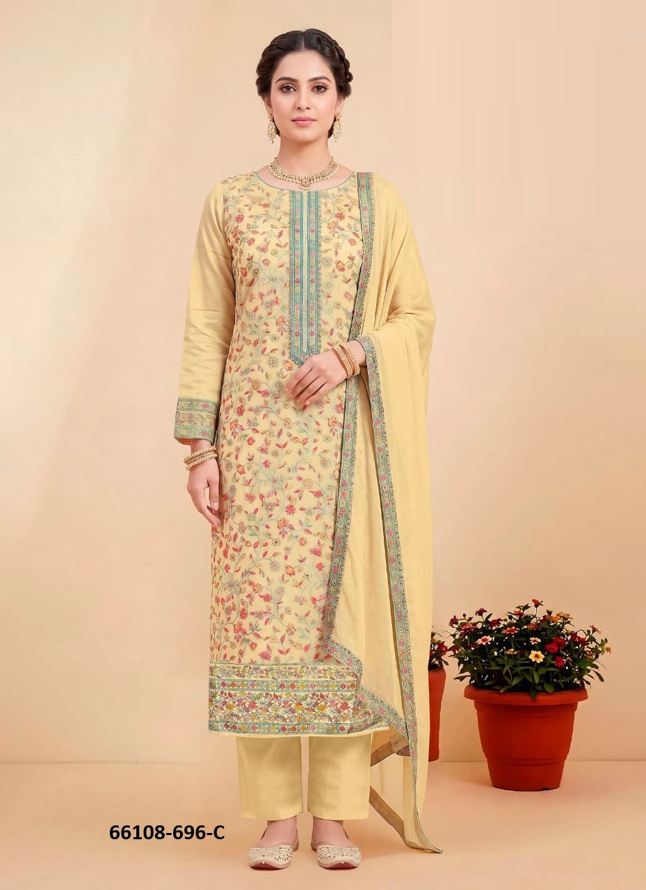 MEENISHA - Catalog # 66108 (Set of 4 Readymade Salwar Suits)