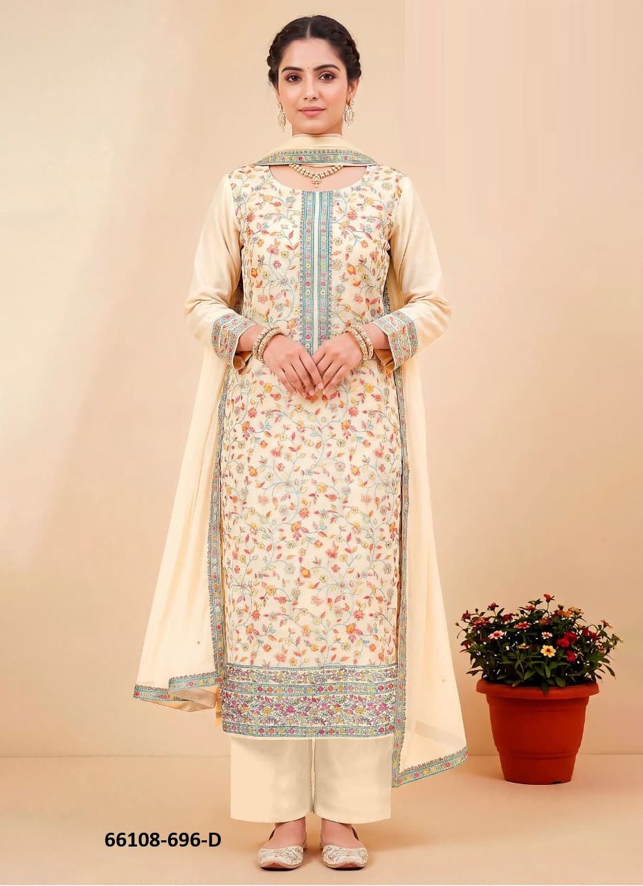 MEENISHA - Catalog # 66108 (Set of 4 Readymade Salwar Suits)