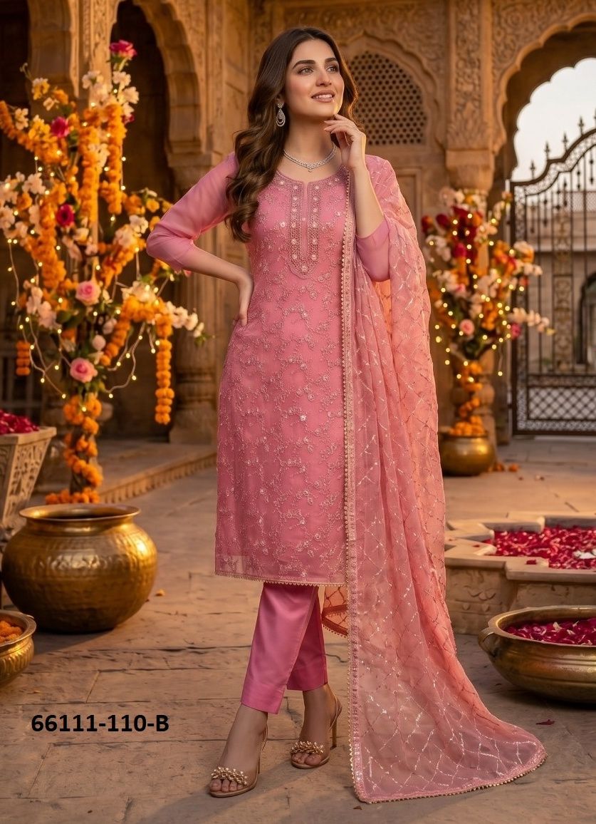 ROOHAA 10 - Catalog # 66111 (Set of 2 Readymade Salwar Suits) ROOHAA 10 - Catalog # 66111 (Set of 2 Readymade Salwar Suits)