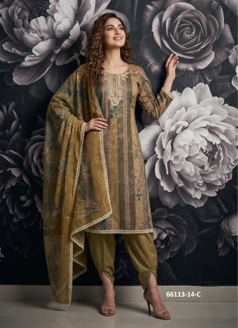 TULIP - Catalog # 66113 (Set of 4 Readymade Salwar Suits)