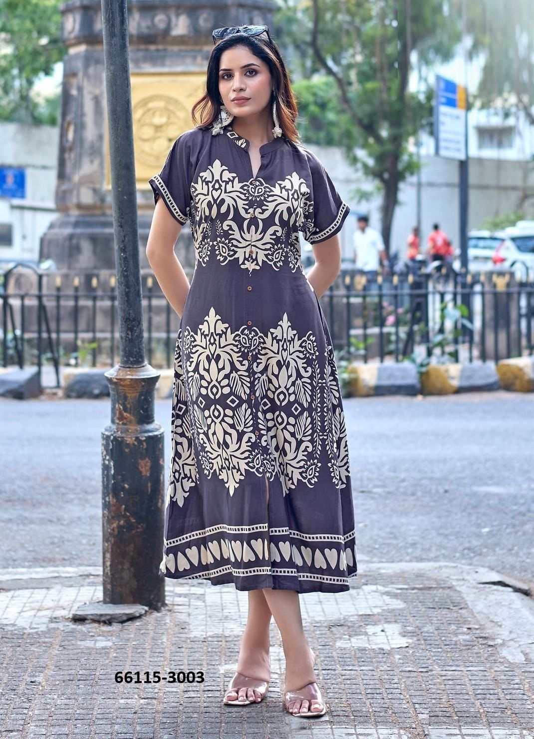 SIGNATURE - Catalog # 66115 (Set of 5 Readymade Women's Kurtis / Tops)