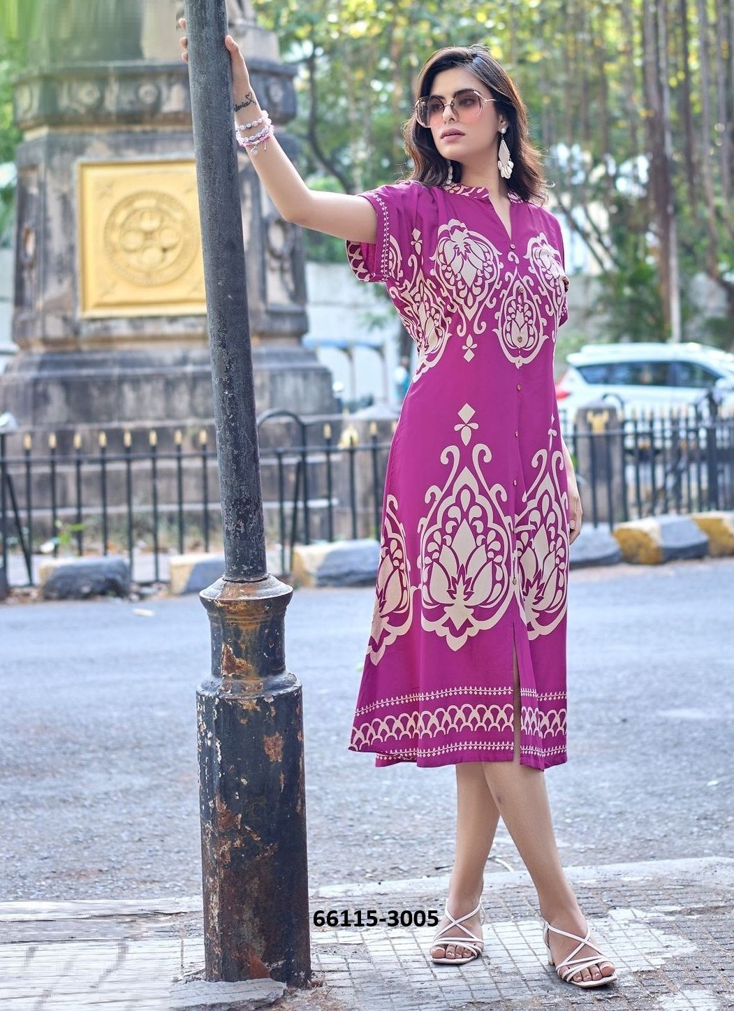 SIGNATURE - Catalog # 66115 (Set of 5 Readymade Women's Kurtis / Tops)