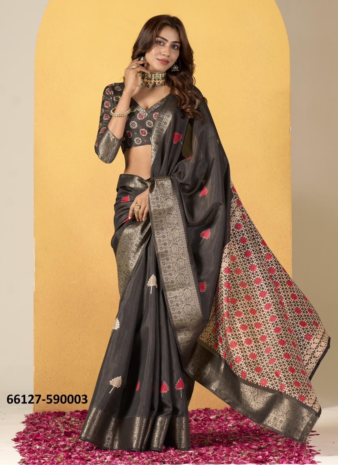 CHOCOLATE - Catalog # 66127 (Set of 6 Sarees) CHOCOLATE - Catalog # 66127 (Set of 6 Sarees)