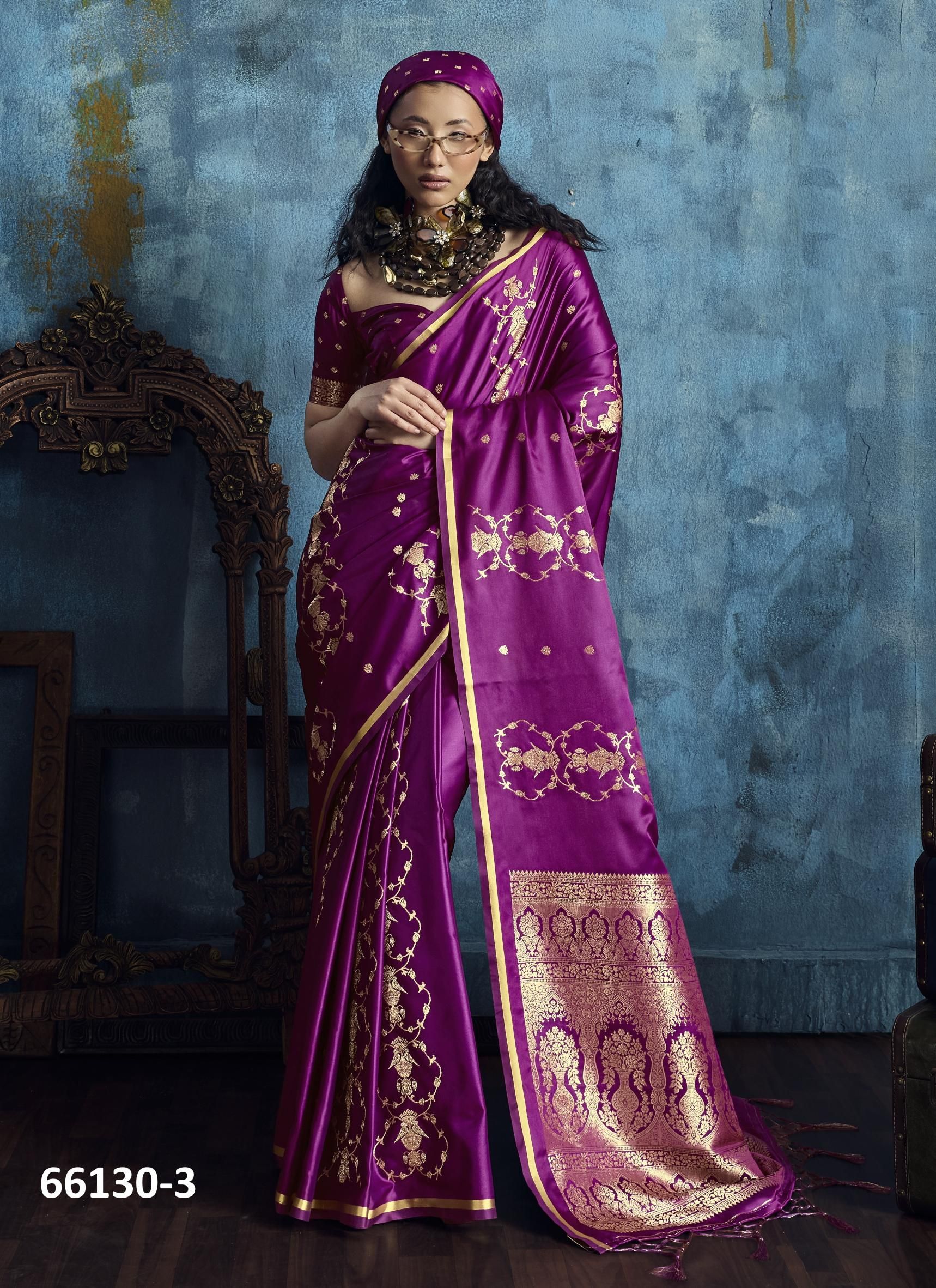 KANTHKALA SAPPHIRE - Catalog # 66130 (Set of 6 Sarees) KANTHKALA SAPPHIRE - Catalog # 66130 (Set of 6 Sarees)