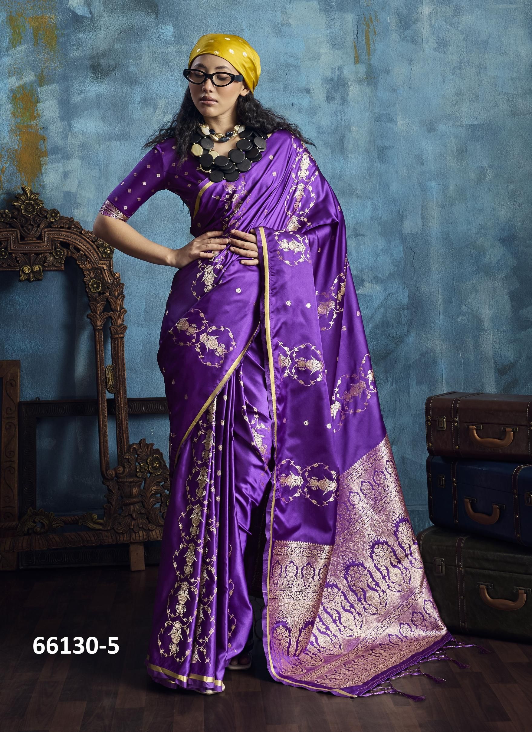 KANTHKALA SAPPHIRE - Catalog # 66130 (Set of 6 Sarees) KANTHKALA SAPPHIRE - Catalog # 66130 (Set of 6 Sarees)