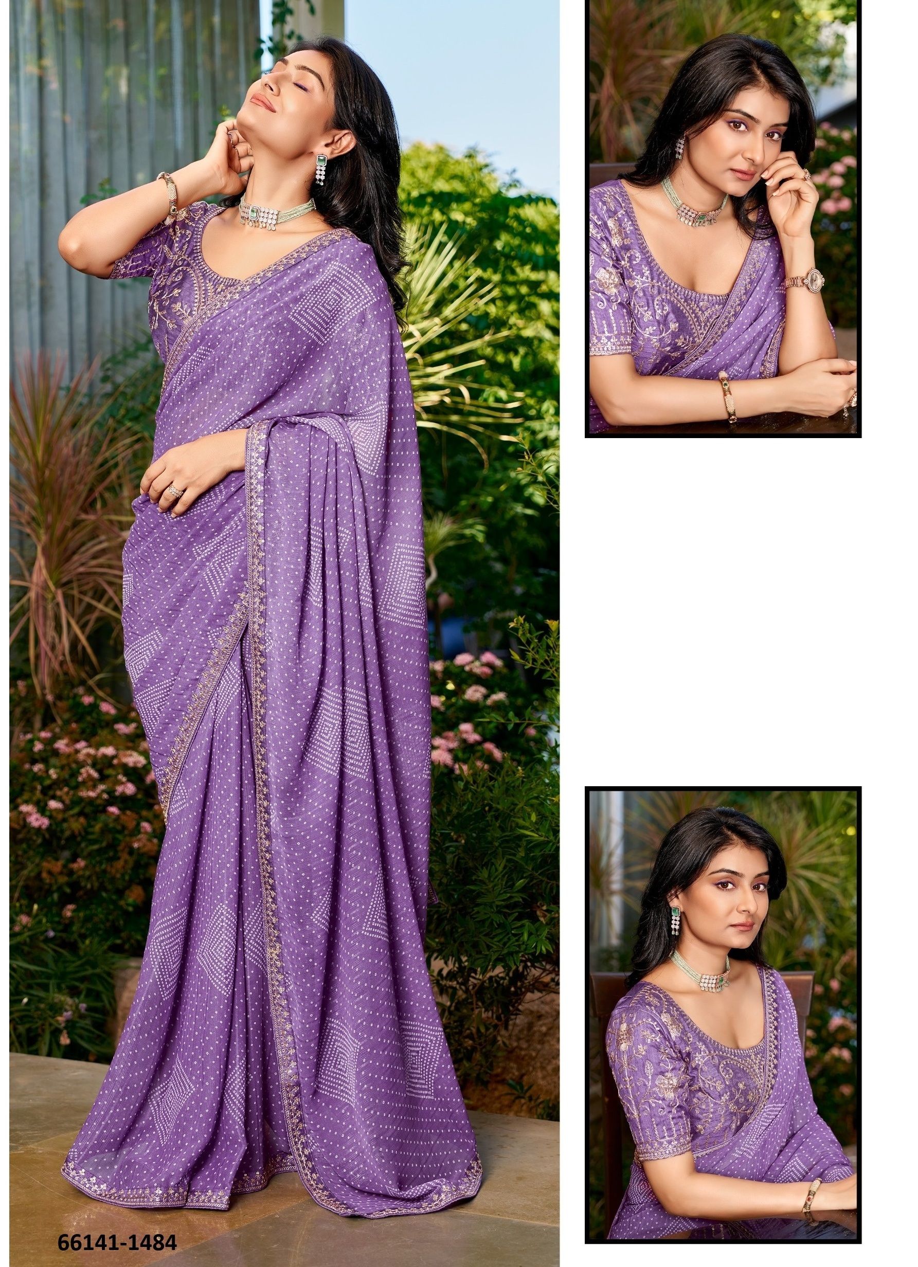 BANDHANI - Catalog # 66141 (Set of 8 Sarees) BANDHANI - Catalog # 66141 (Set of 8 Sarees)