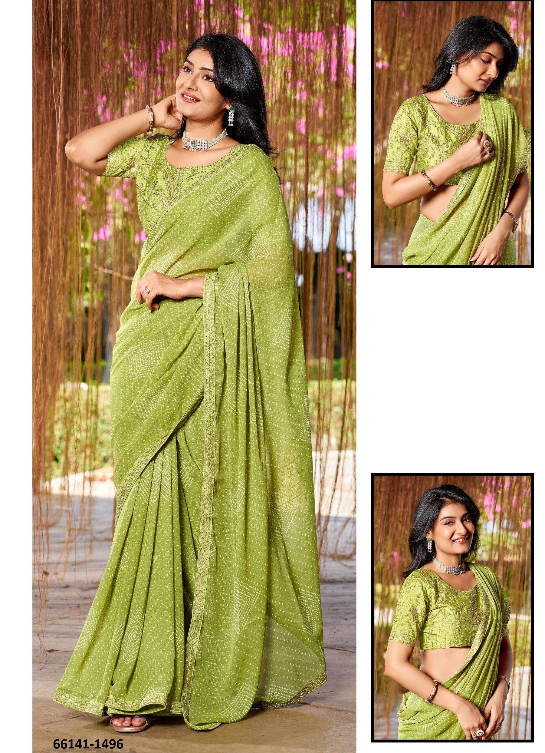 BANDHANI - Catalog # 66141 (Set of 8 Sarees) BANDHANI - Catalog # 66141 (Set of 8 Sarees)
