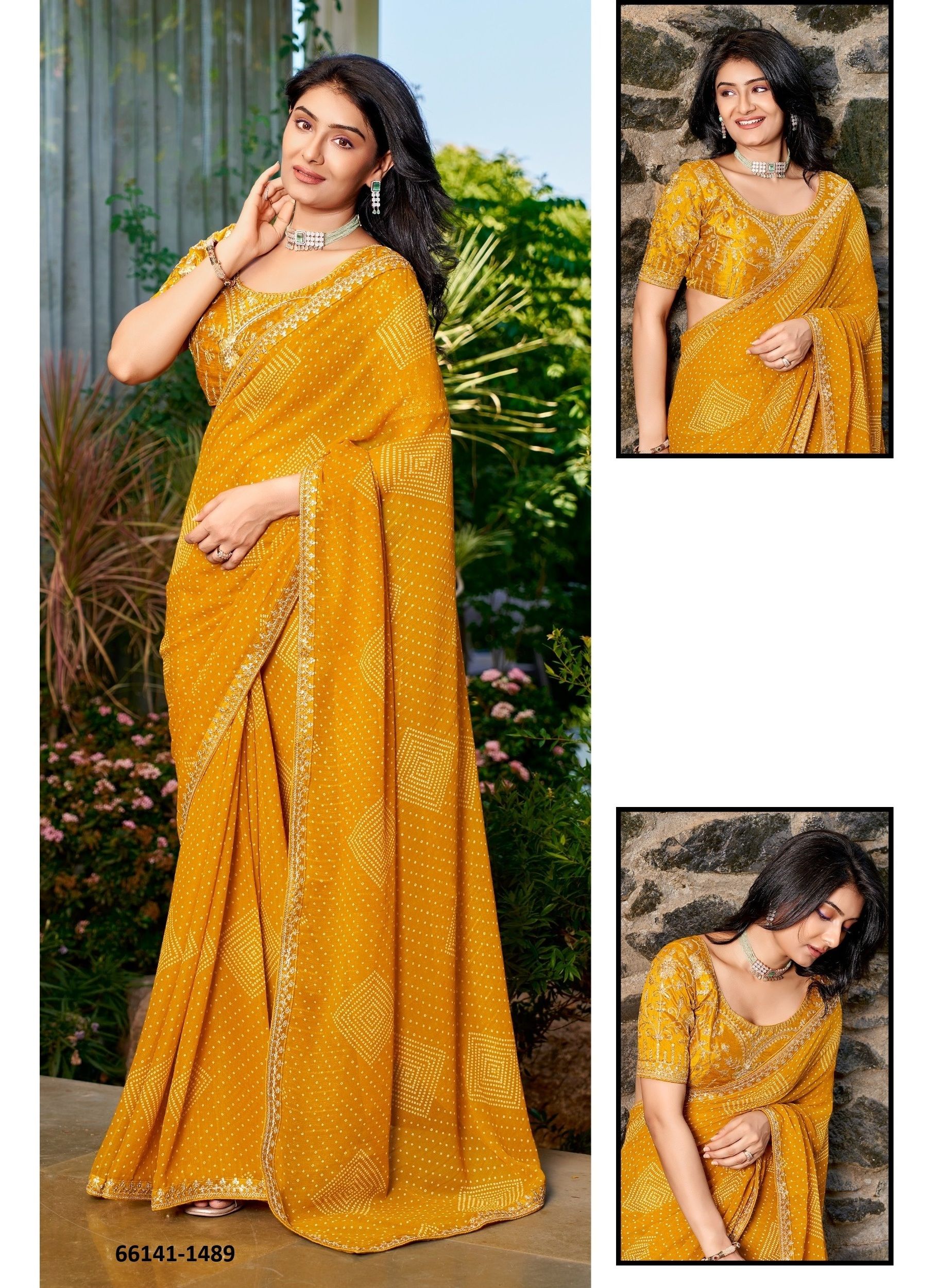 BANDHANI - Catalog # 66141 (Set of 8 Sarees) BANDHANI - Catalog # 66141 (Set of 8 Sarees)