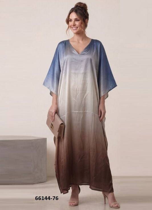 SATIN BREEZE 10 - Catalog # 66144 (Set of 8 Kaftans / Ponchos) SATIN BREEZE 10 - Catalog # 66144 (Set of 8 Kaftans / Ponchos)