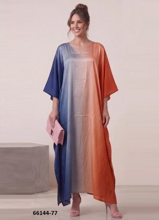 SATIN BREEZE 10 - Catalog # 66144 (Set of 8 Kaftans / Ponchos) SATIN BREEZE 10 - Catalog # 66144 (Set of 8 Kaftans / Ponchos)