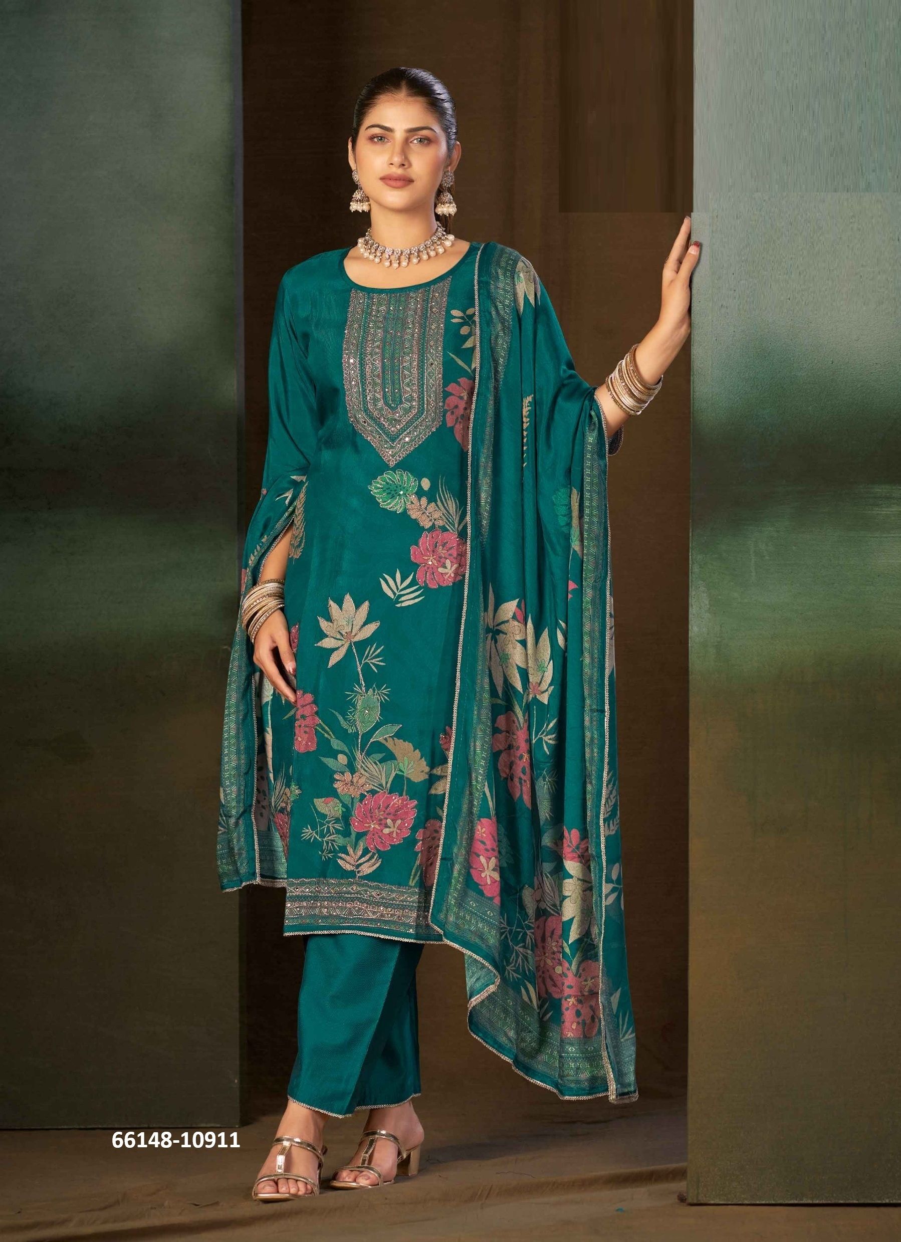 SHALINI - Catalog # 66148 (Set of 4 Readymade Salwar Suits) SHALINI - Catalog # 66148 (Set of 4 Readymade Salwar Suits)