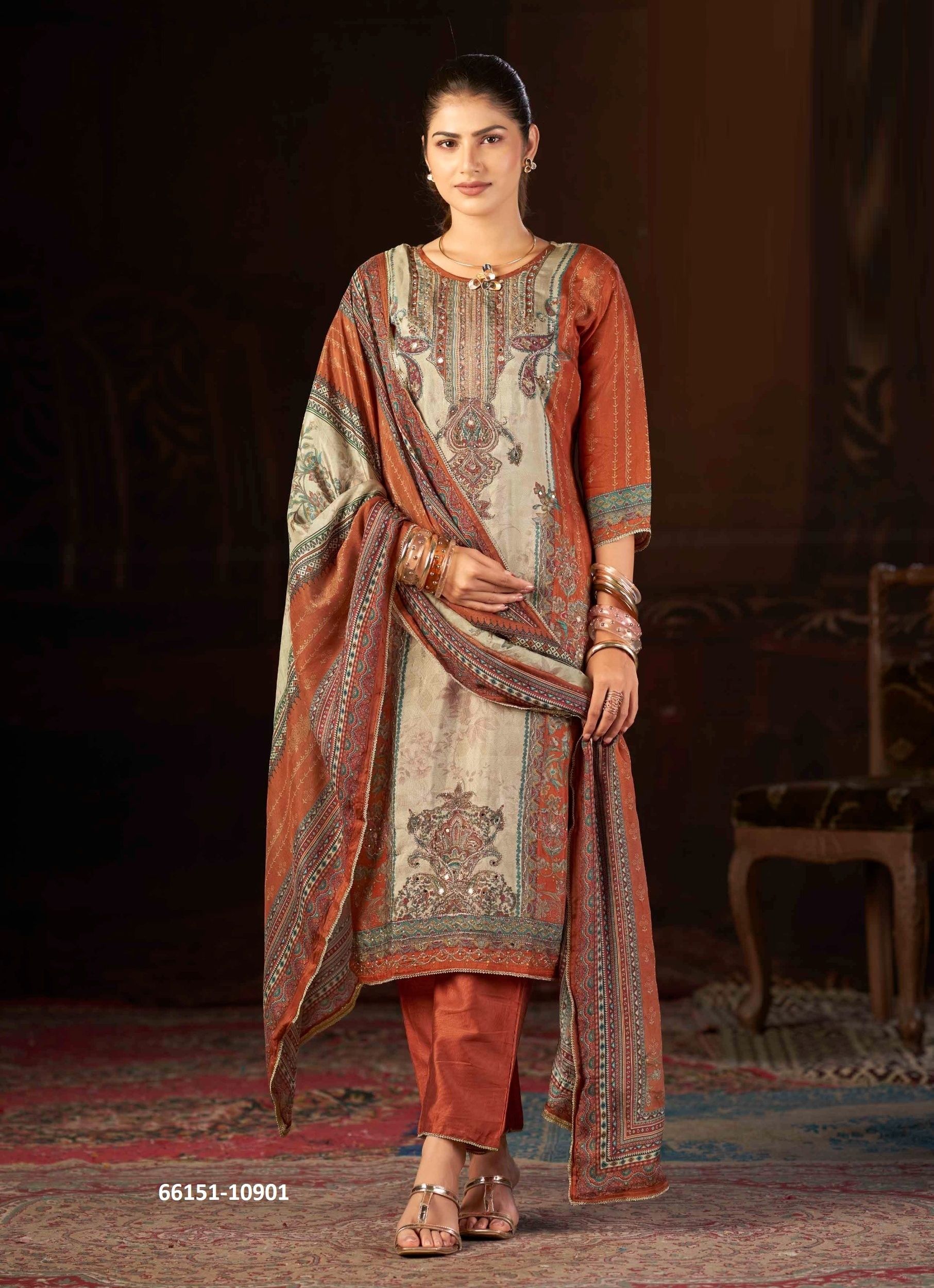 SVETA - Catalog # 66151 (Set of 4 Readymade Salwar Suits) SVETA - Catalog # 66151 (Set of 4 Readymade Salwar Suits)