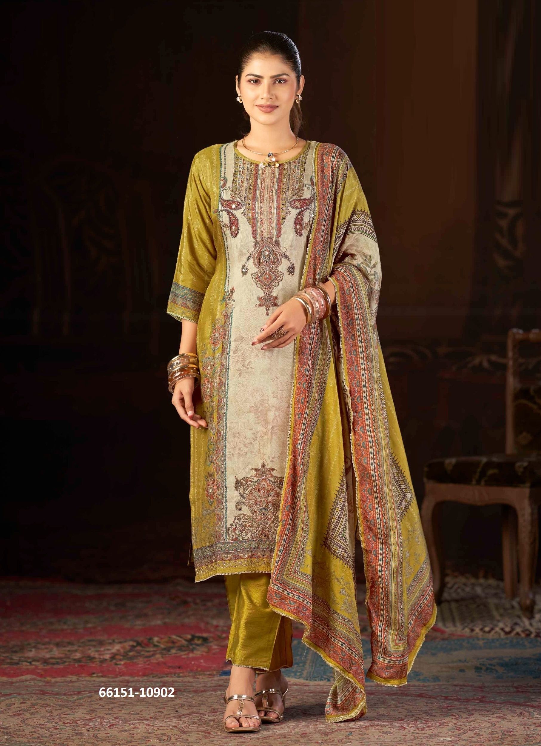 SVETA - Catalog # 66151 (Set of 4 Readymade Salwar Suits) SVETA - Catalog # 66151 (Set of 4 Readymade Salwar Suits)