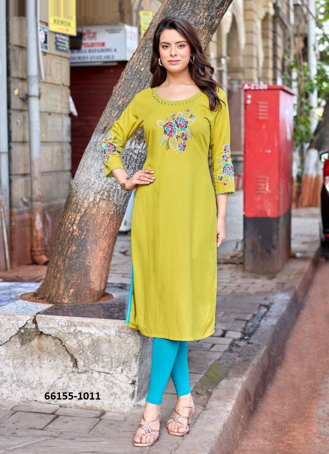 LADLEE 3 - Catalog # 66155 (Set of 6 Readymade Women's Kurtis / Tops) LADLEE 3 - Catalog # 66155 (Set of 6 Readymade Women's Kurtis / Tops)