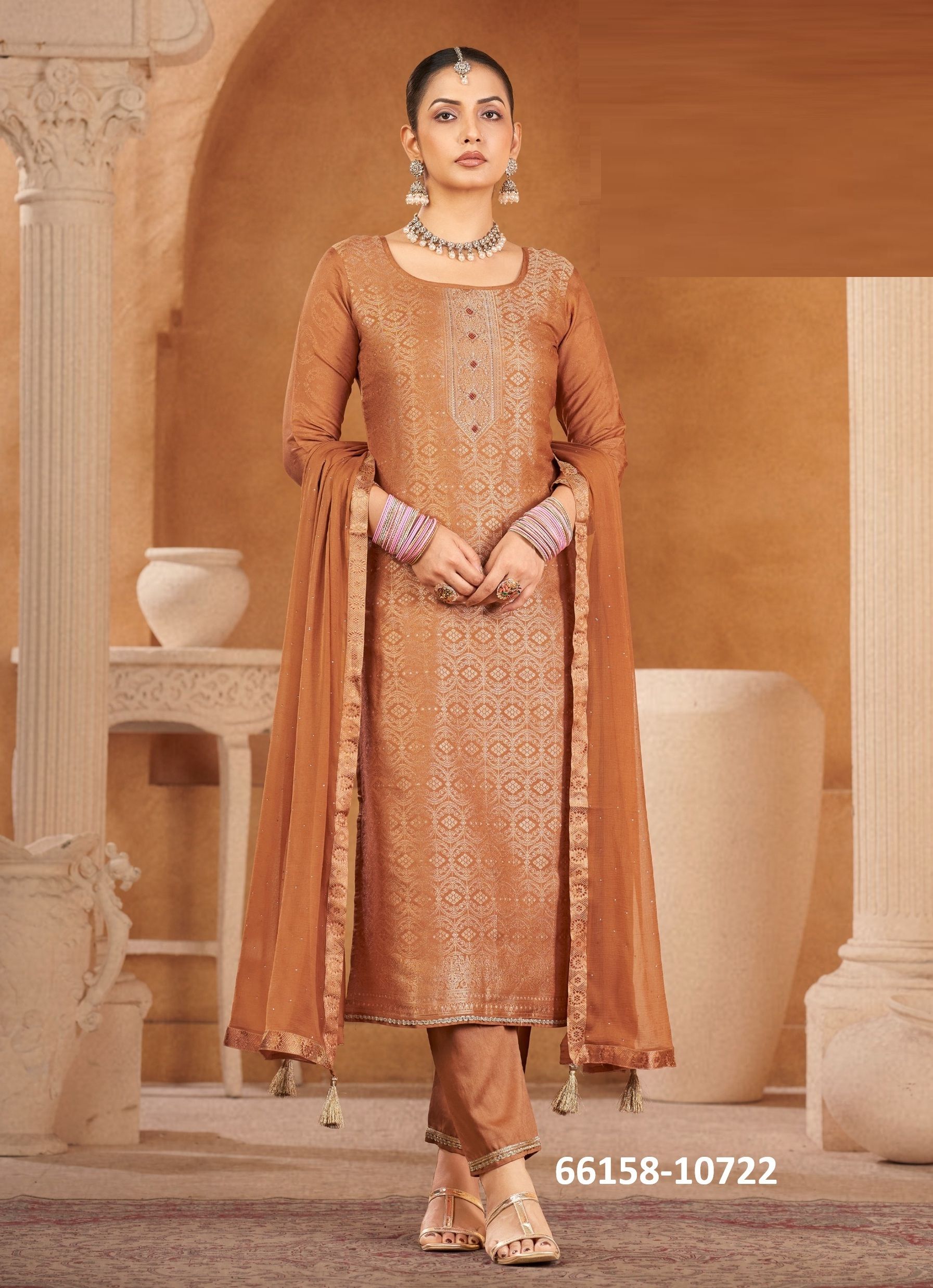 RUSHIKA - Catalog # 66158 (Set of 4 Readymade Salwar Suits)