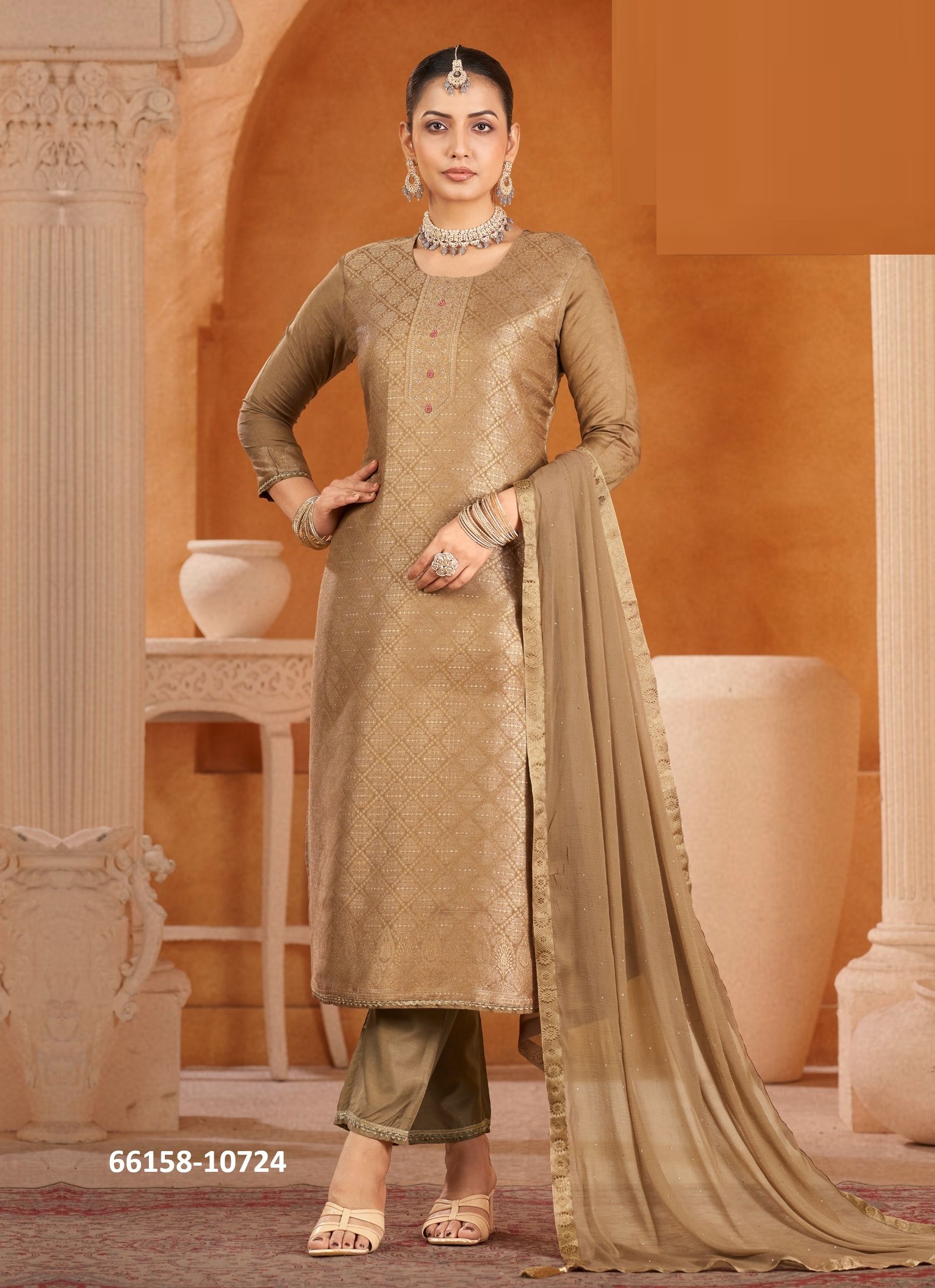 RUSHIKA - Catalog # 66158 (Set of 4 Readymade Salwar Suits)