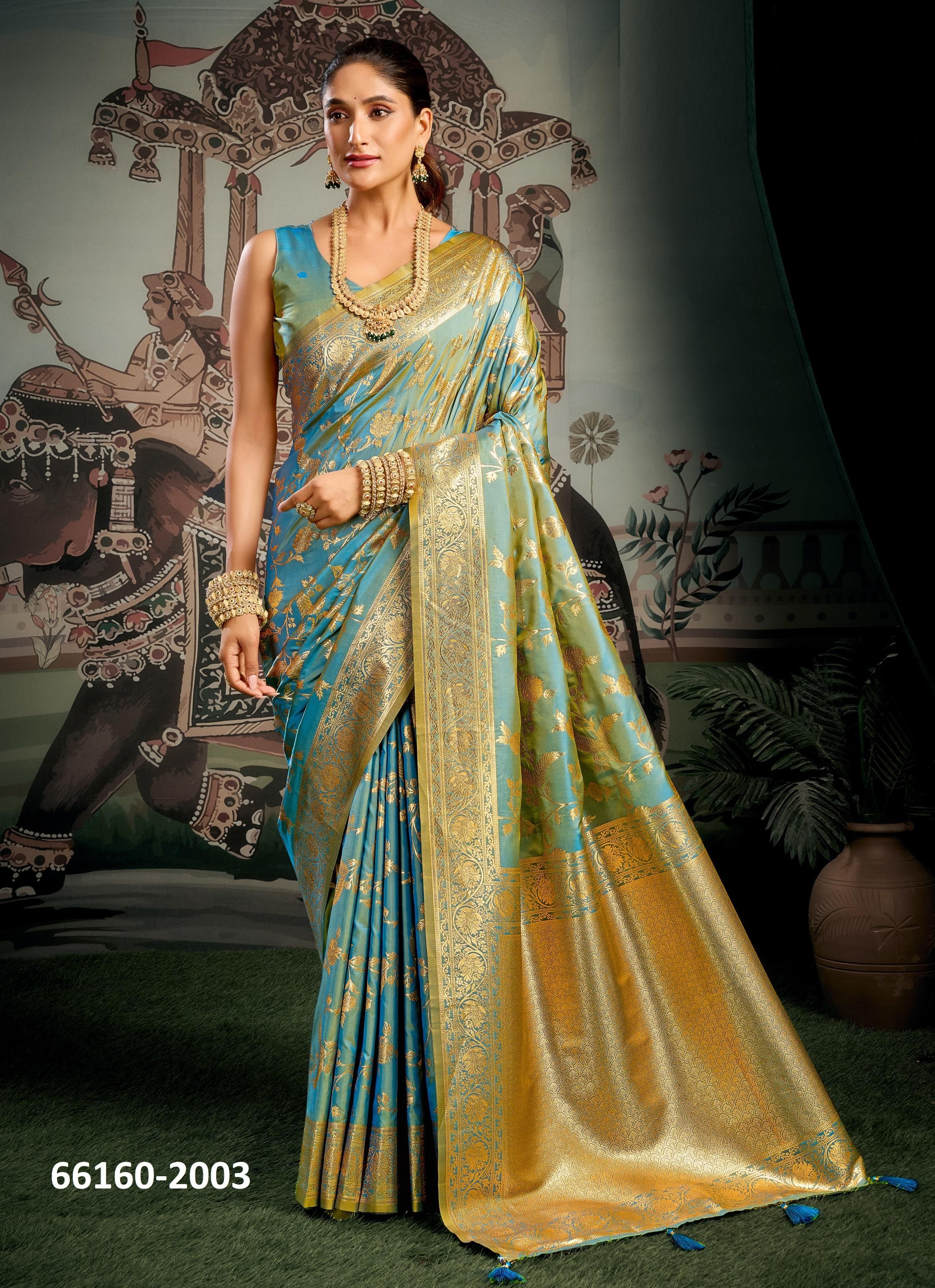SANKSRUTI - Catalog # 66160 (Set of 4 Sarees)