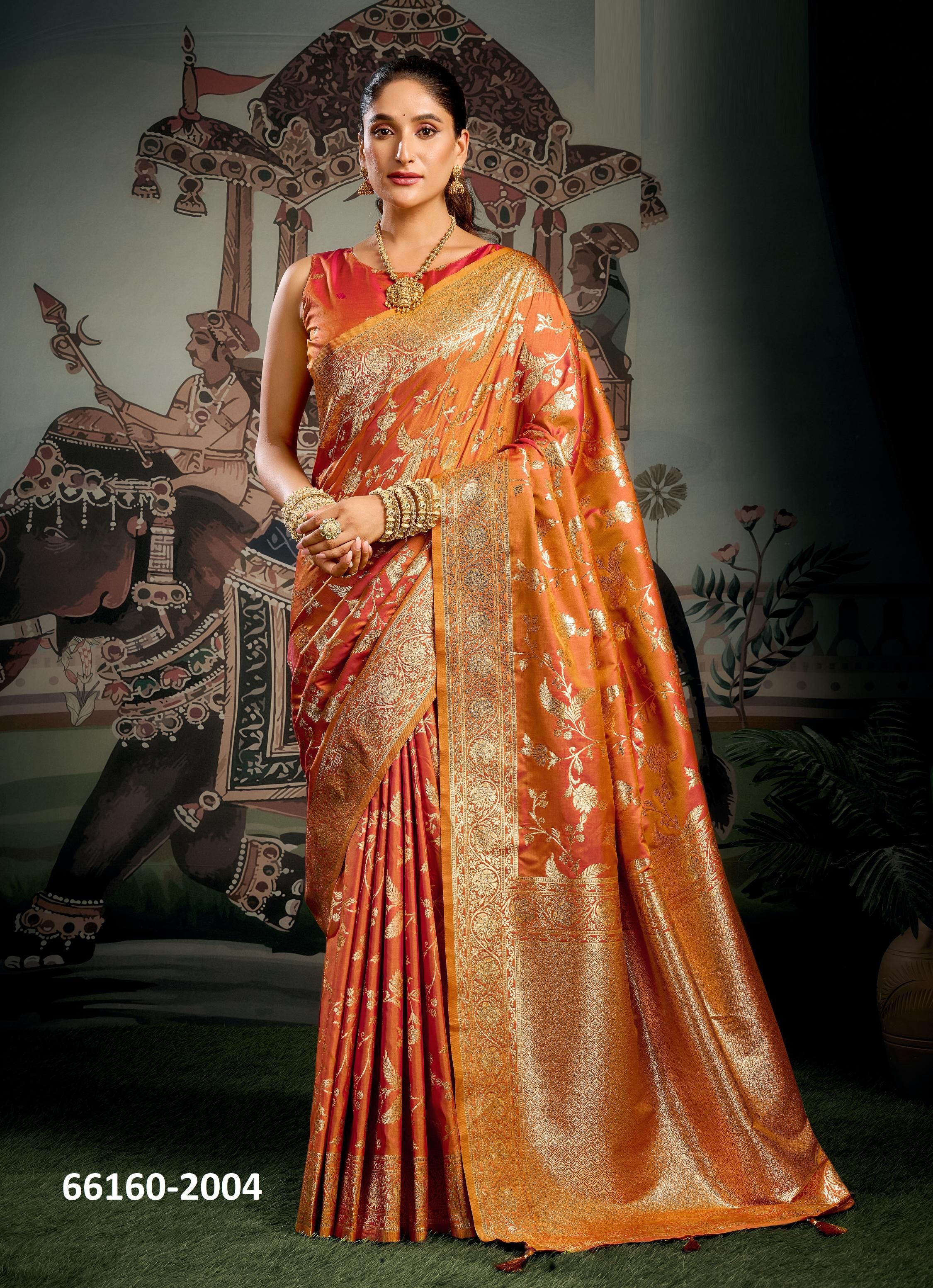 SANKSRUTI - Catalog # 66160 (Set of 4 Sarees)