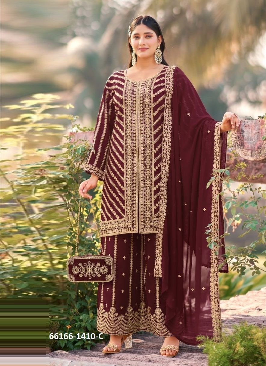 SERIES 1410 - Catalog # 66166 (Set of 4 Readymade Salwar Suits) SERIES 1410 - Catalog # 66166 (Set of 4 Readymade Salwar Suits)