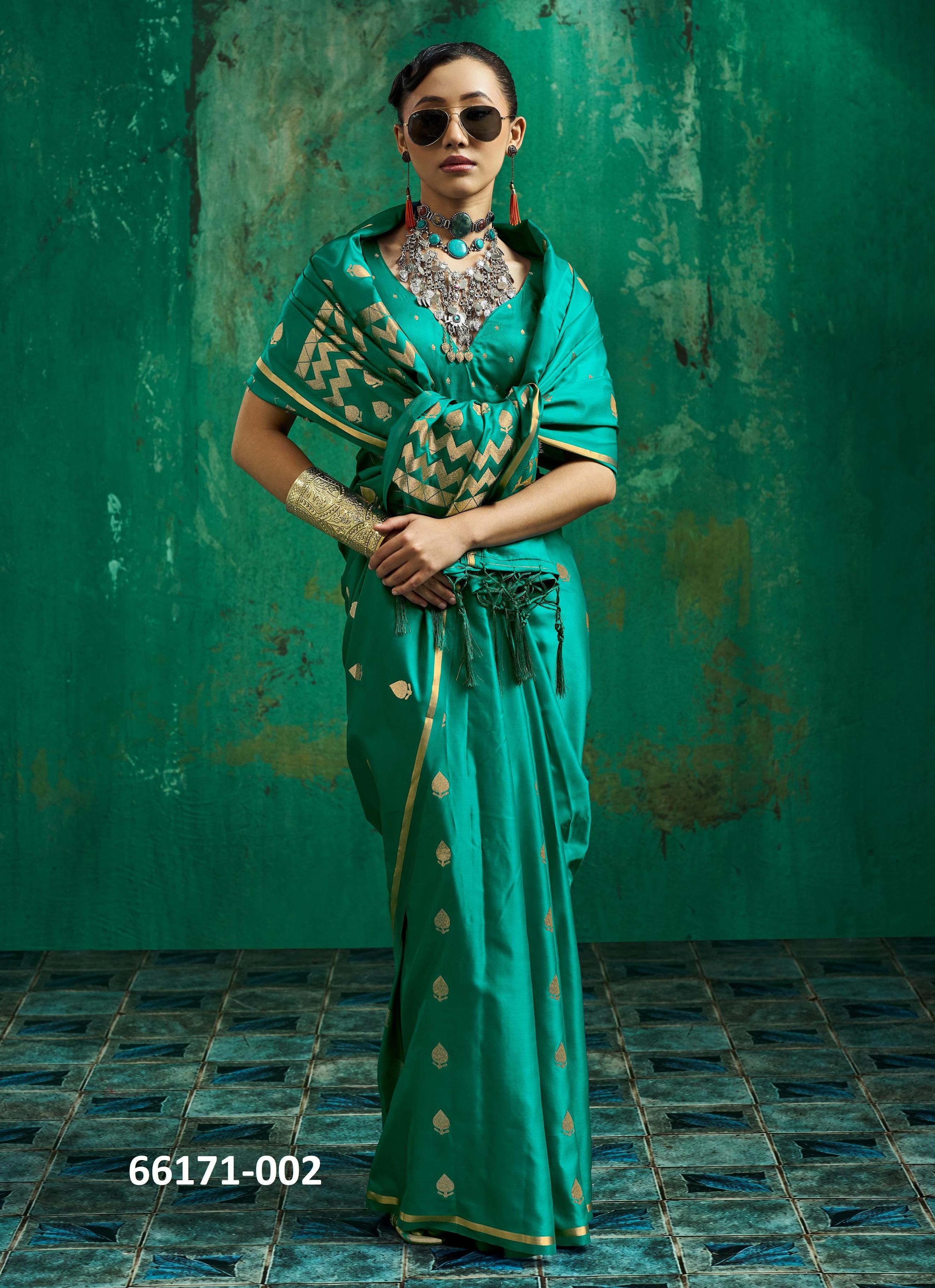 KANTHKALA EMERALD - Catalog # 66171 (Set of 6 Sarees) KANTHKALA EMERALD - Catalog # 66171 (Set of 6 Sarees)