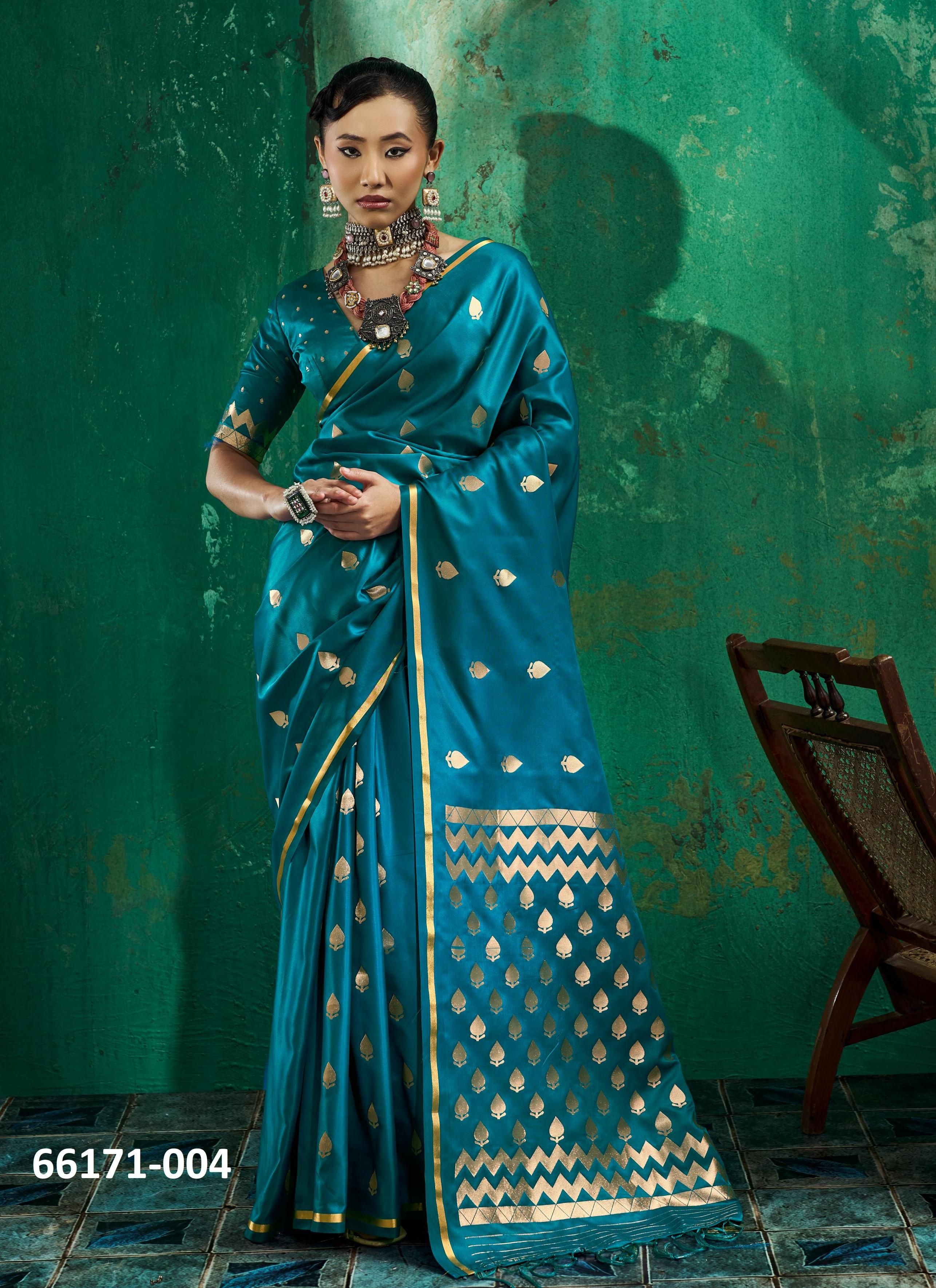 KANTHKALA EMERALD - Catalog # 66171 (Set of 6 Sarees) KANTHKALA EMERALD - Catalog # 66171 (Set of 6 Sarees)