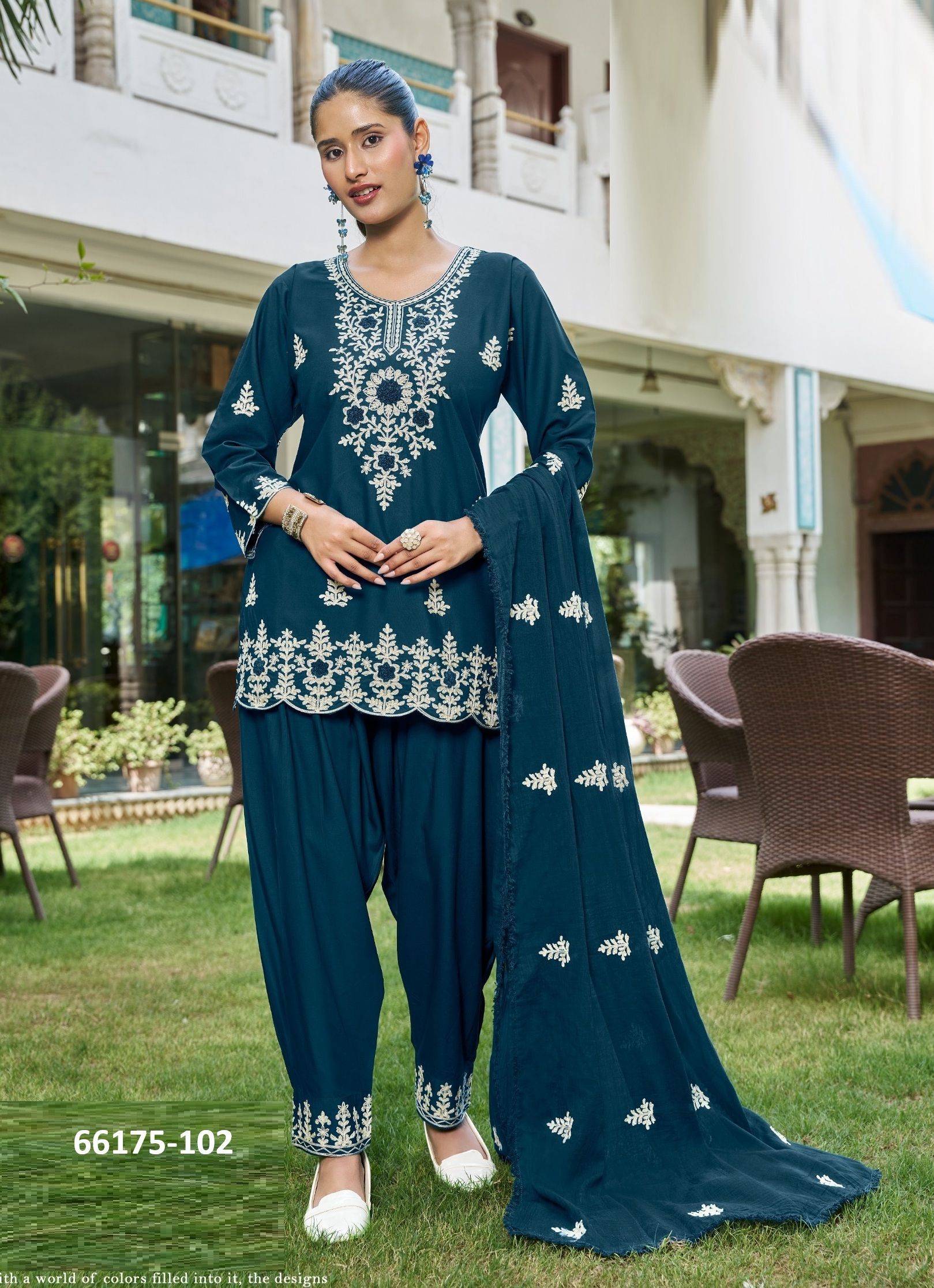 SOBHIKA - Catalog # 66175 (Set of 3 SIZE-SETS [Readymade Salwar Suits])