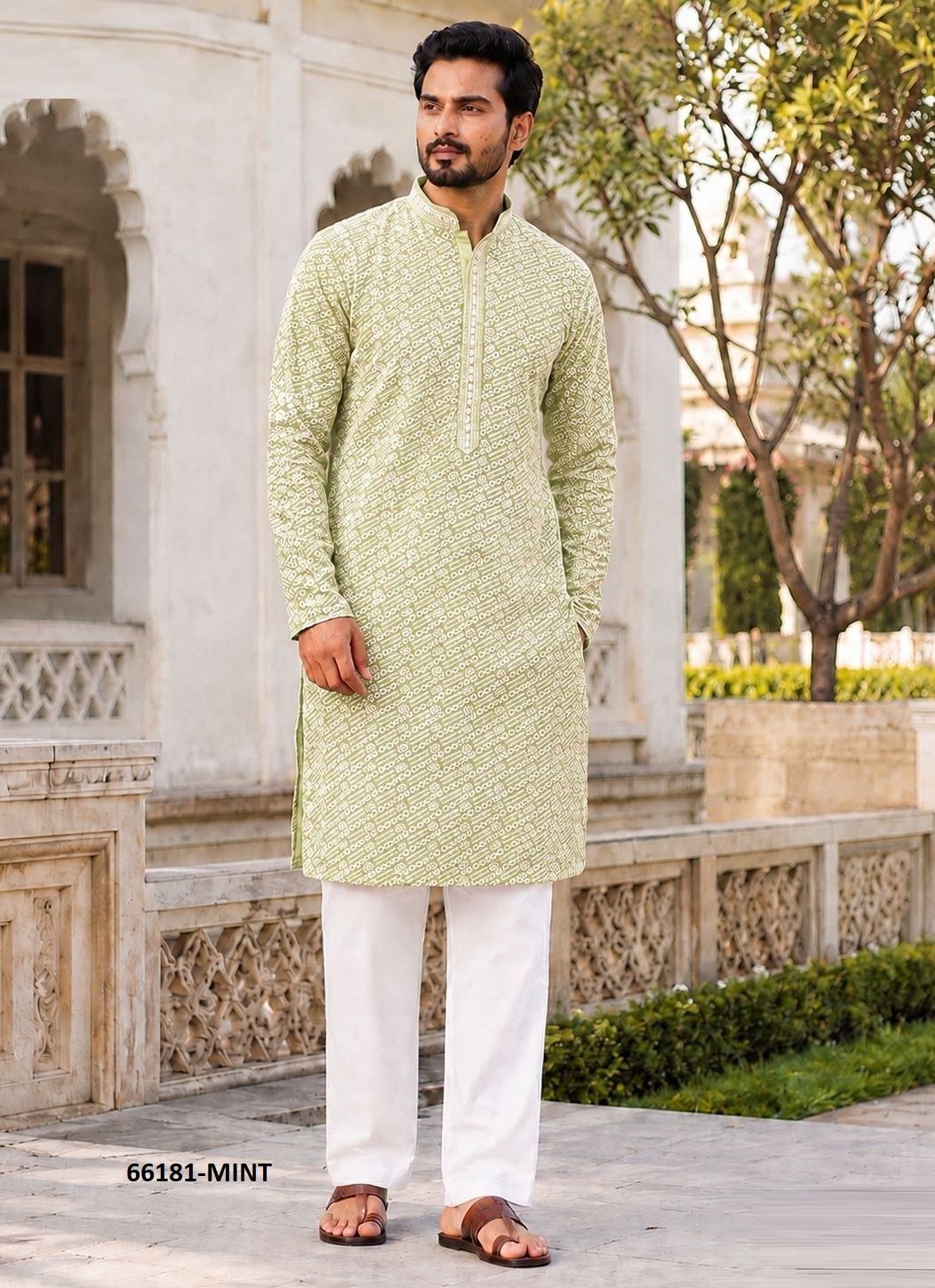 MANYAVAR CHIKANKARI - Catalog # 66181 (Set of 6 Men's Ethnic Wear) MANYAVAR CHIKANKARI - Catalog # 66181 (Set of 6 Men's Ethnic Wear)