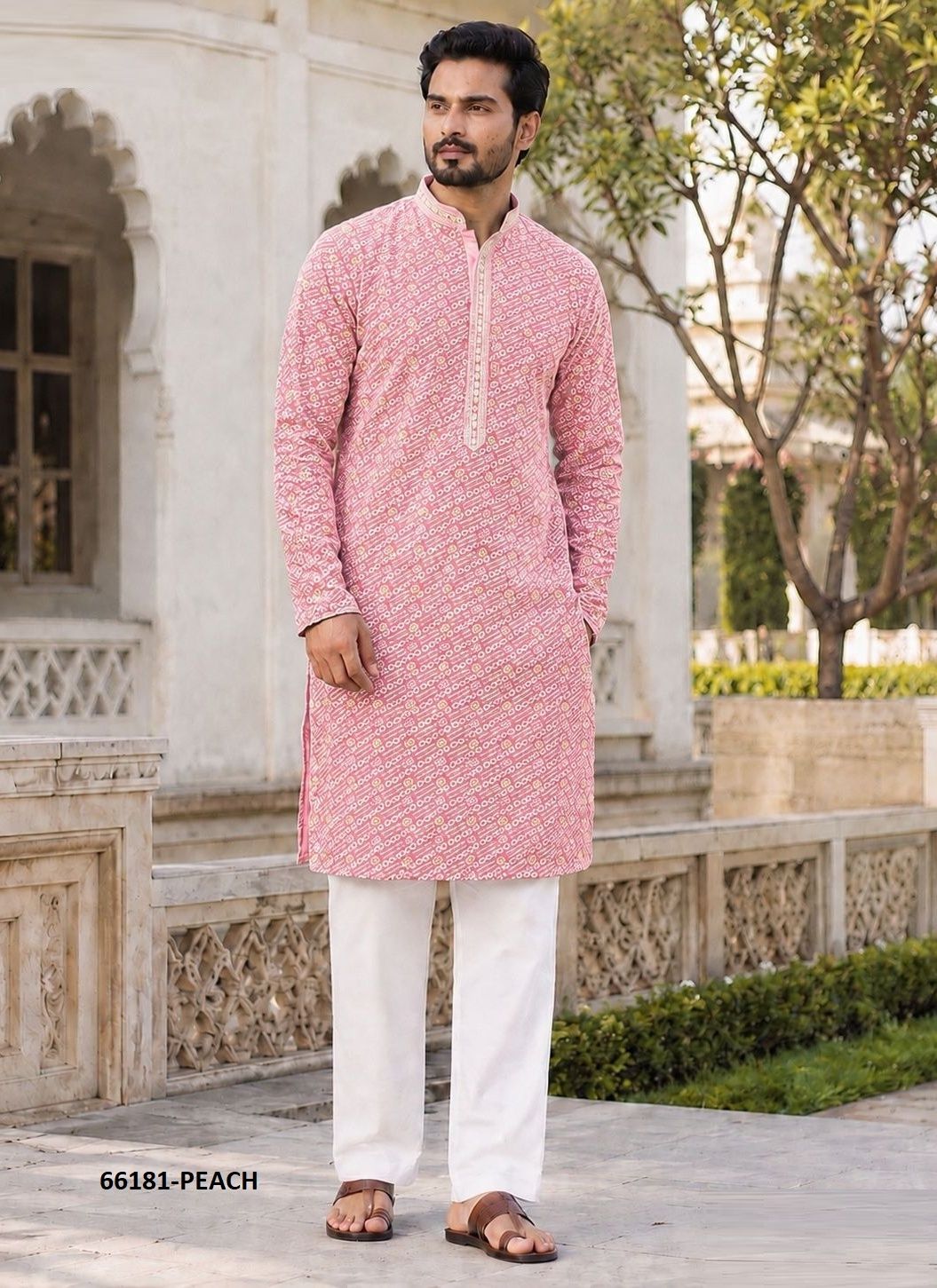 MANYAVAR CHIKANKARI - Catalog # 66181 (Set of 6 Men's Ethnic Wear) MANYAVAR CHIKANKARI - Catalog # 66181 (Set of 6 Men's Ethnic Wear)