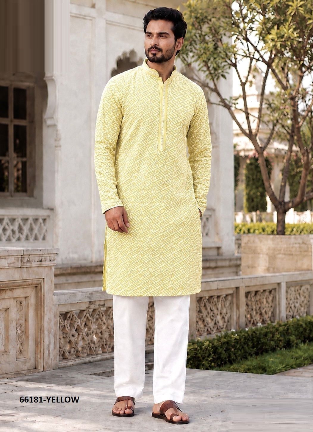 MANYAVAR CHIKANKARI - Catalog # 66181 (Set of 6 Men's Ethnic Wear) MANYAVAR CHIKANKARI - Catalog # 66181 (Set of 6 Men's Ethnic Wear)