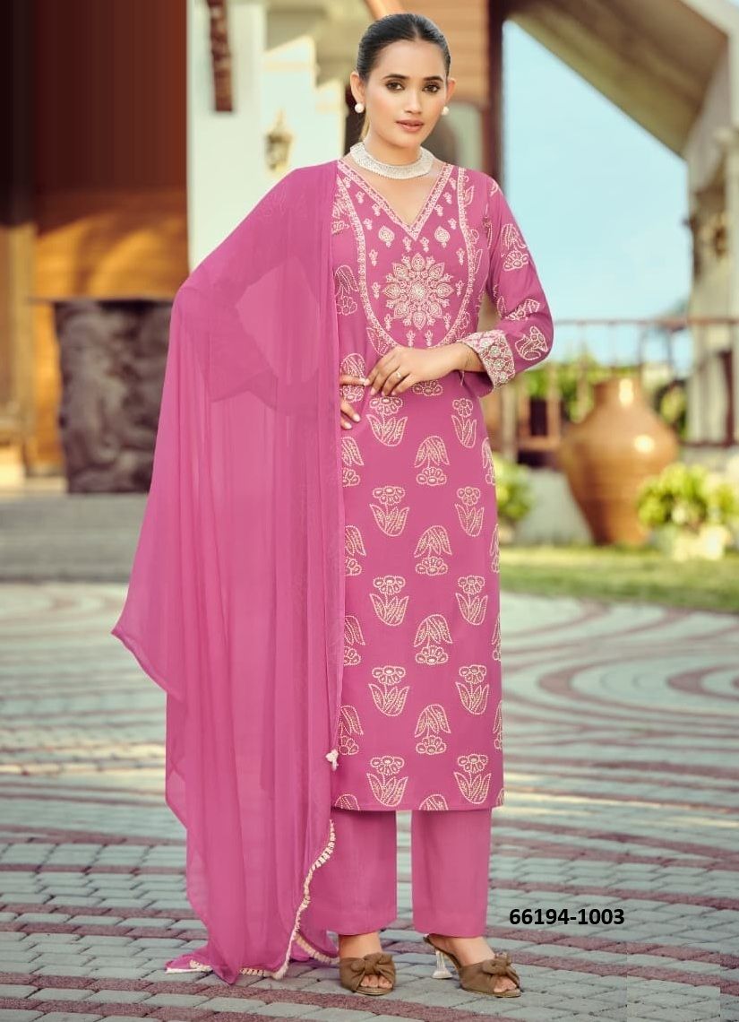 NANDINI - Catalog # 66194 (Set of 6 Readymade Salwar Suits) NANDINI - Catalog # 66194 (Set of 6 Readymade Salwar Suits)